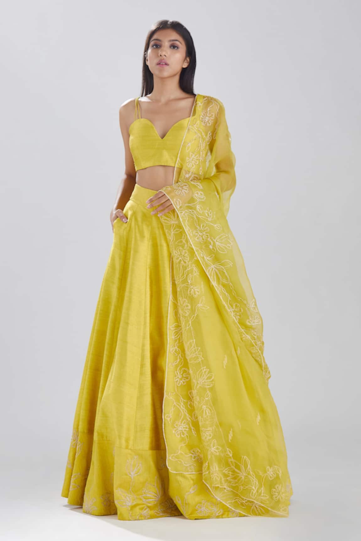 Megha Bansal Shazneen Fiha Embroidered Lehenga Set 