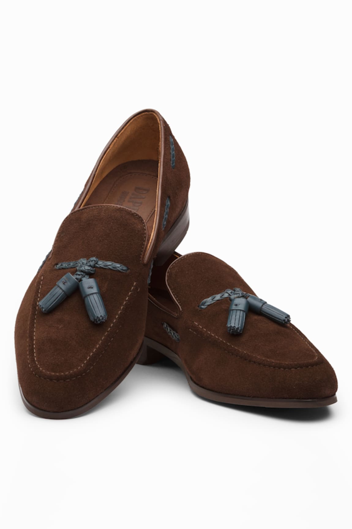 dapper Shoes Handcrafted Suede Leather Tassel Loafers