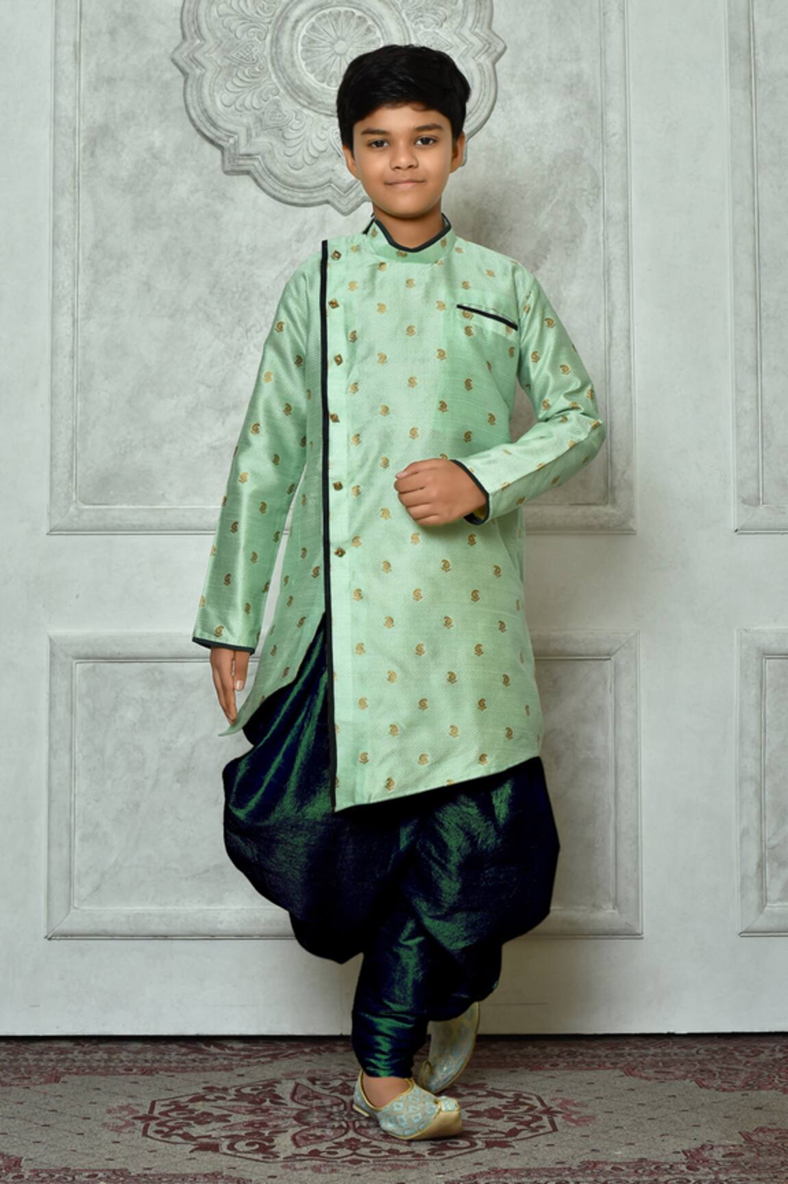 Petite Pomme Asymmetric Kurta & Patiala Pant Set 