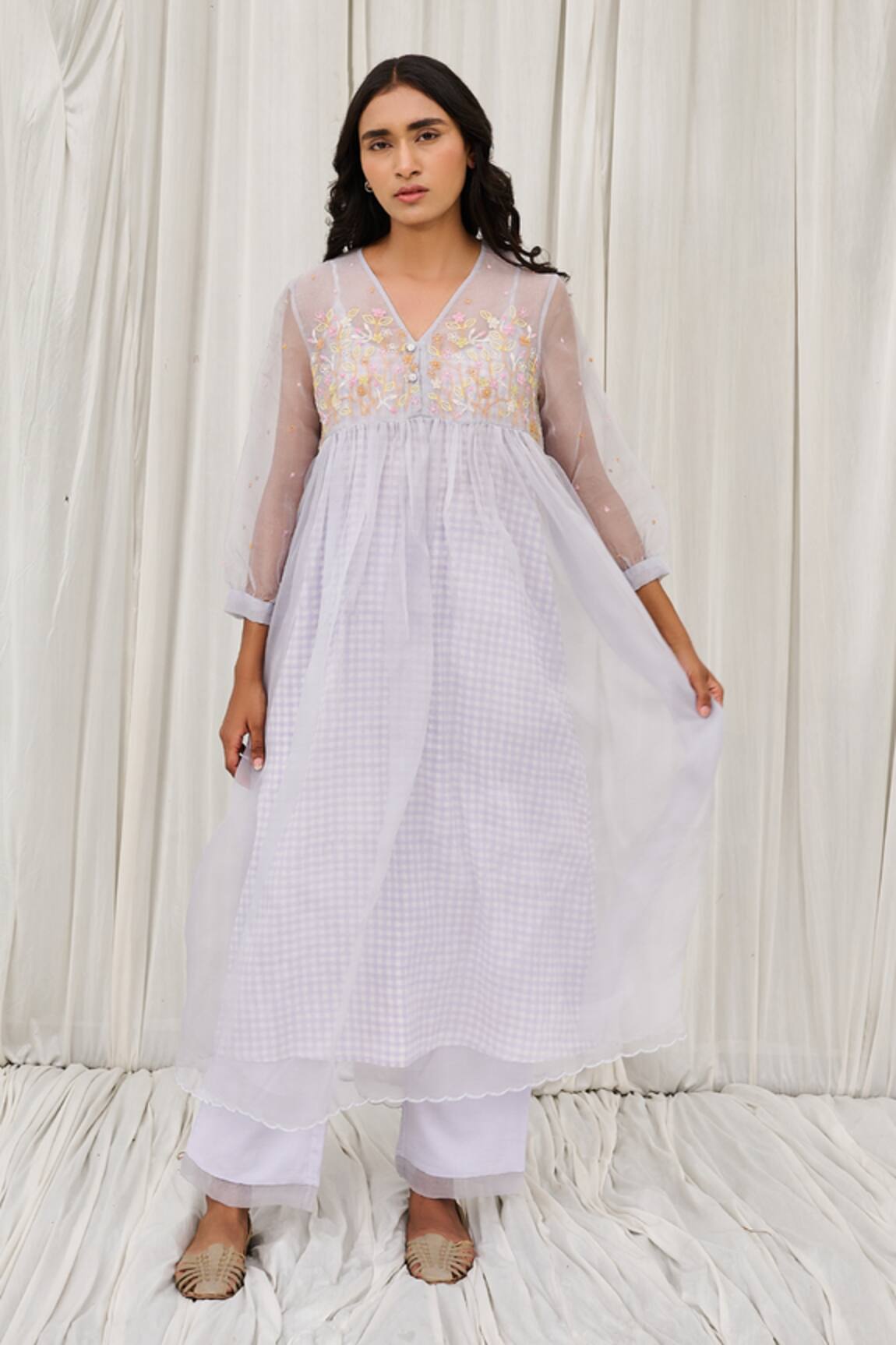 Ayaka Floral Embroidered Dress