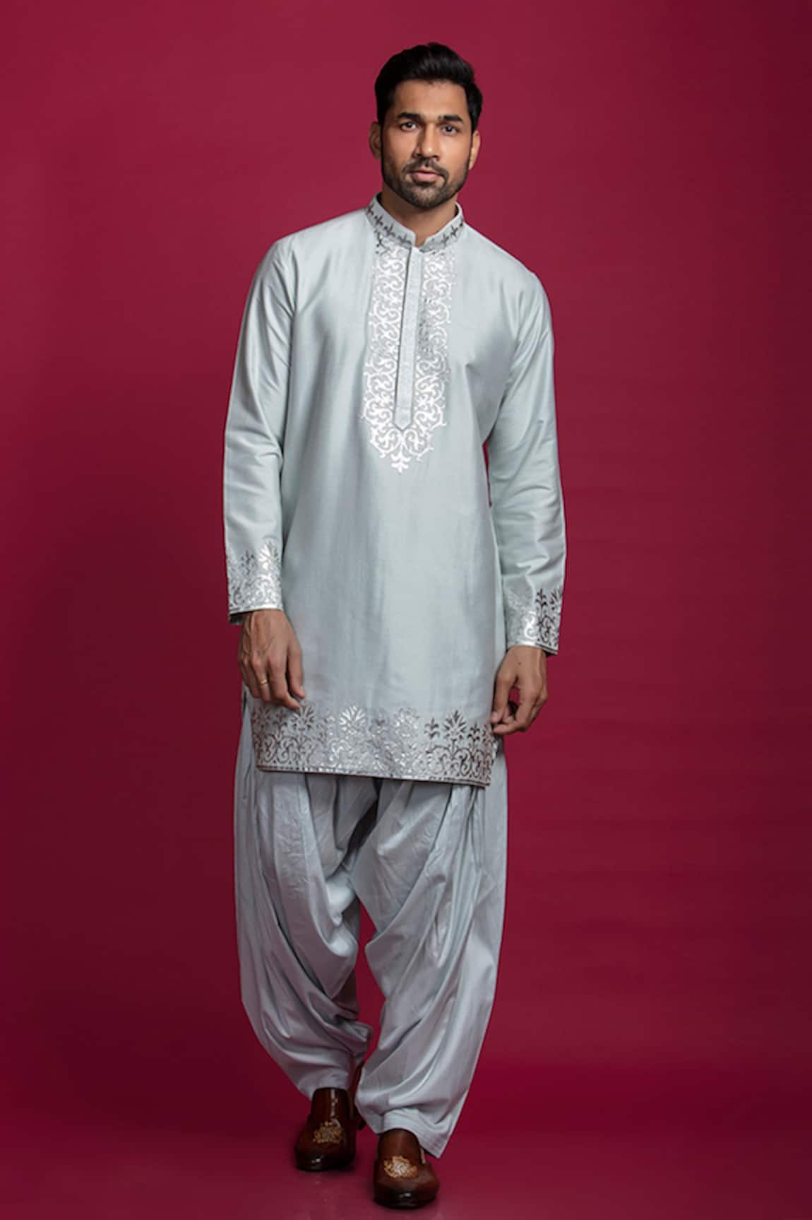 Jayesh Shah Printed Kurta & Patiala Pant Set