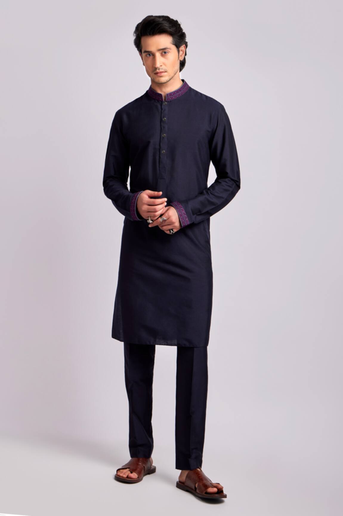 Bubber Couture Leonid Placement Embroidered Kurta With Pant