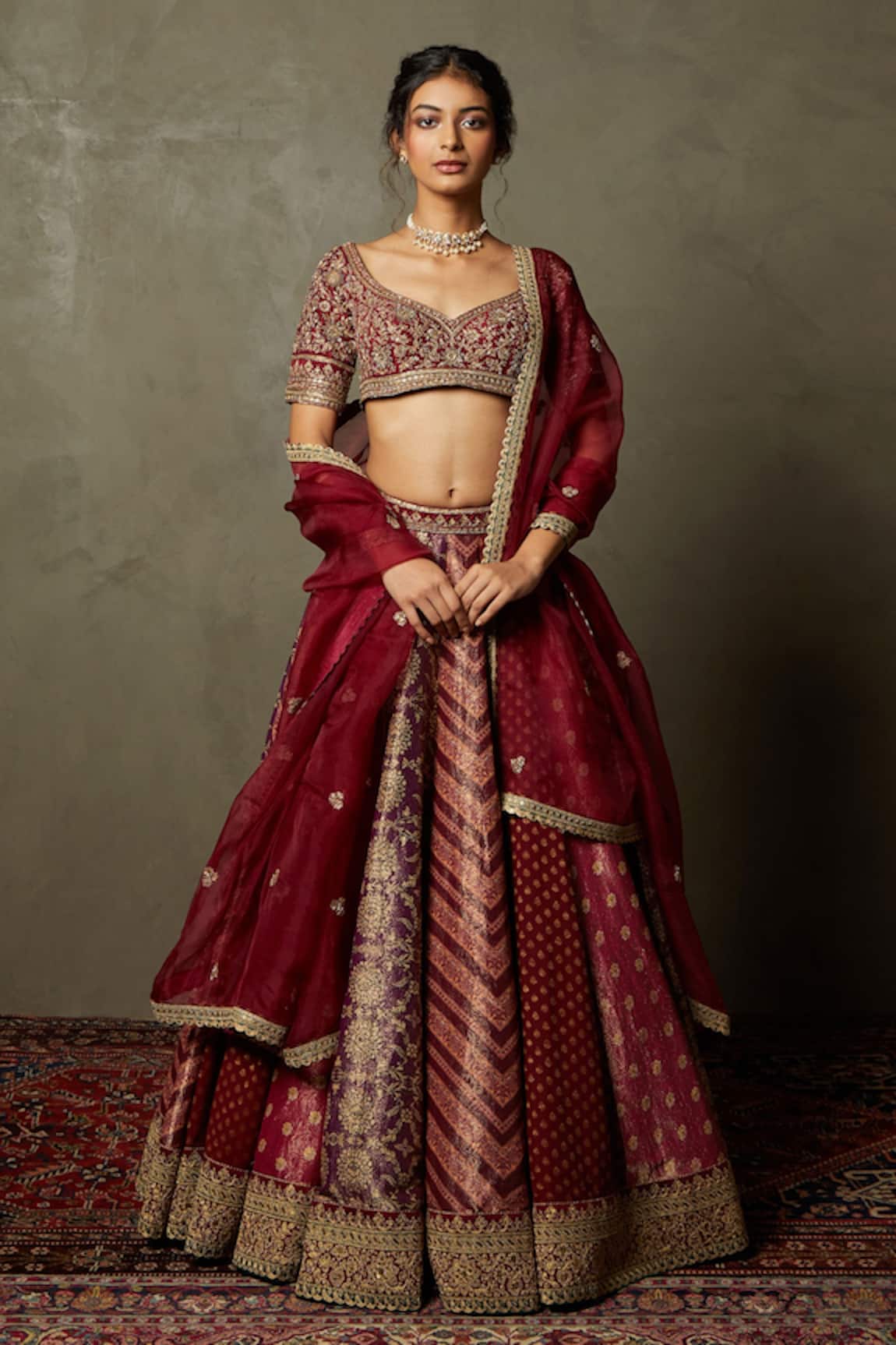 RI.Ritu Kumar Ishana Embroidered Bridal Lehenga Set 