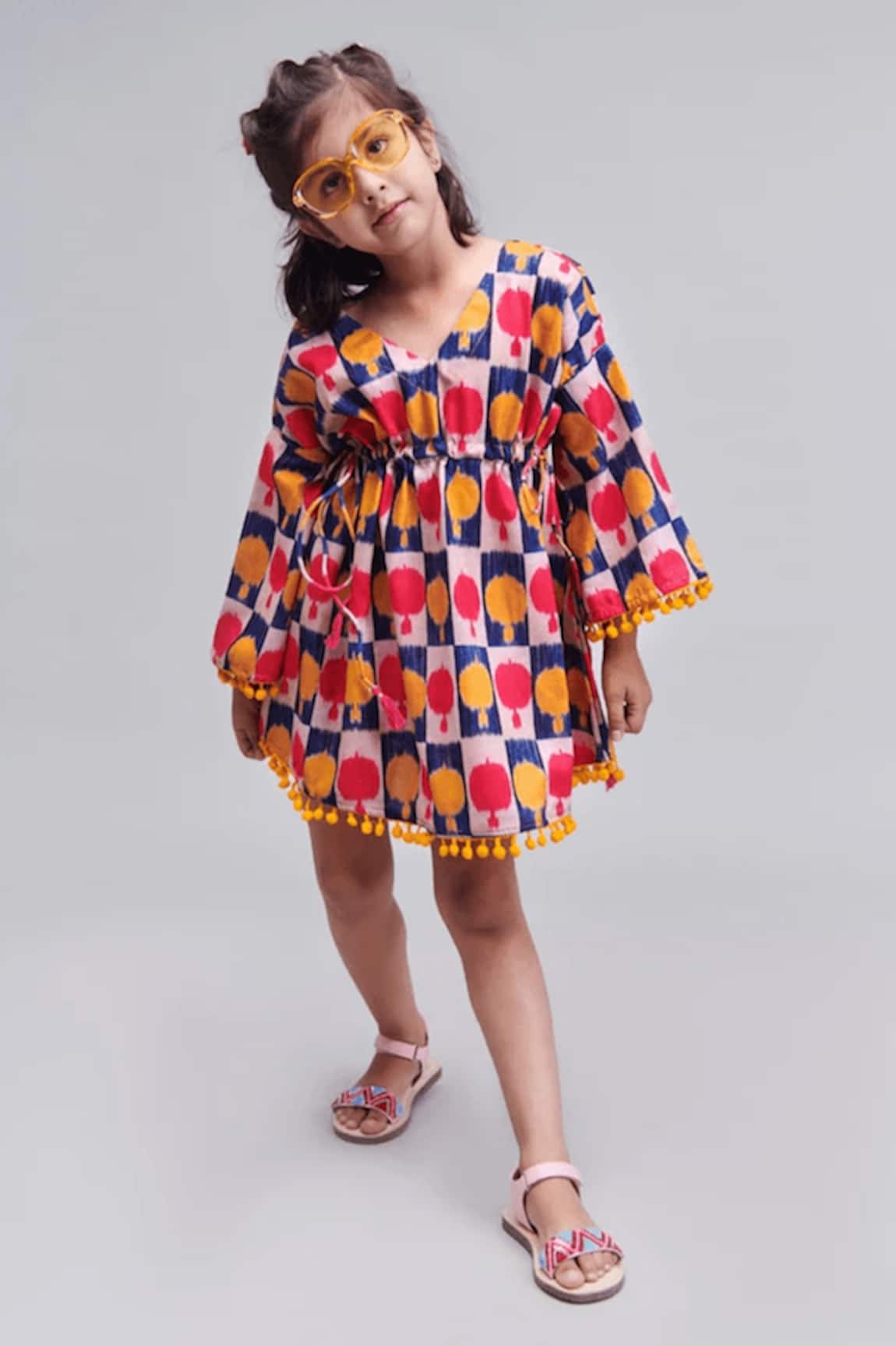 LittleCheer Boho Bloom Geometric Print Dress
