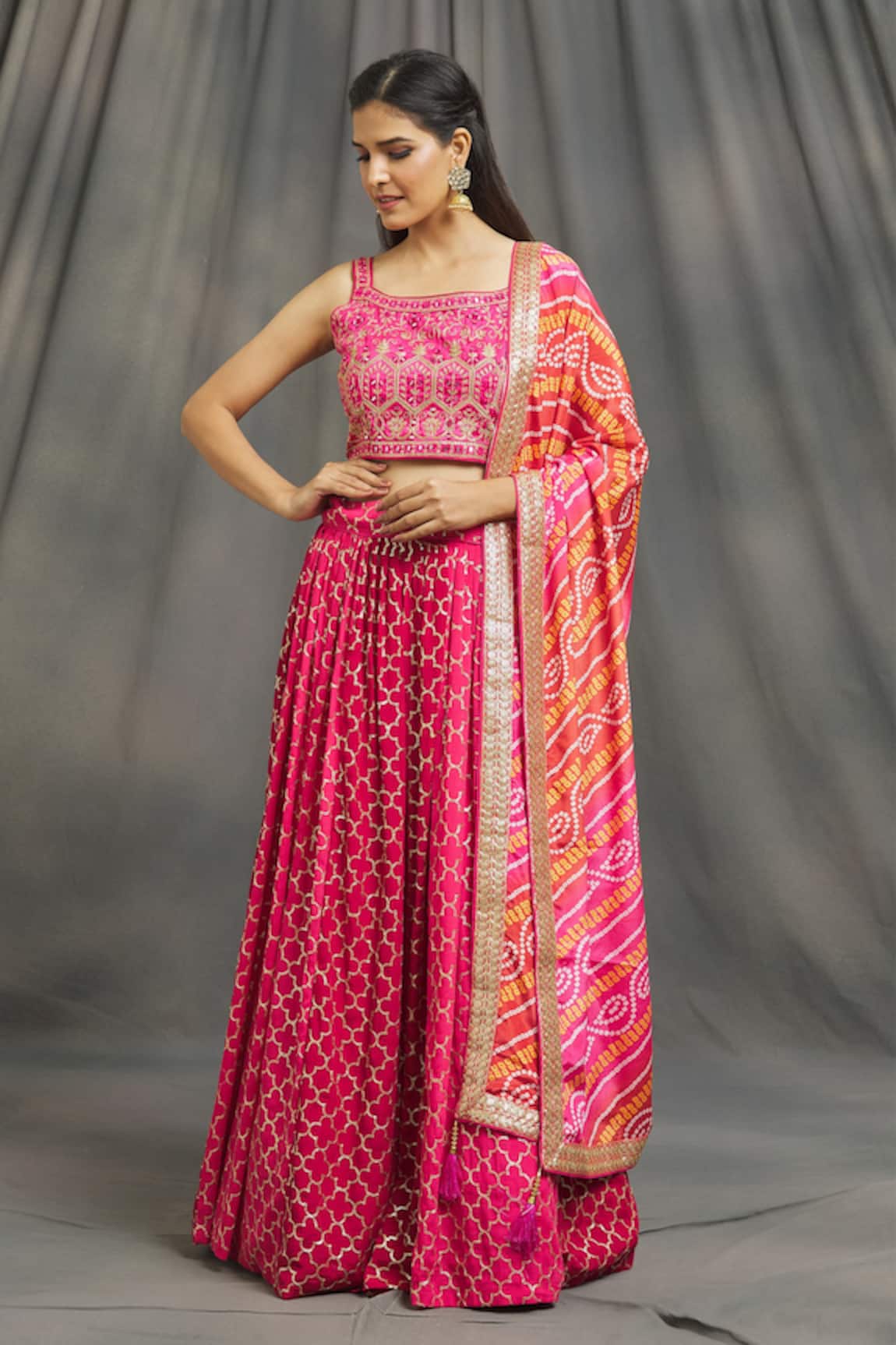 Adara Khan Sequin Work Lehenga Set