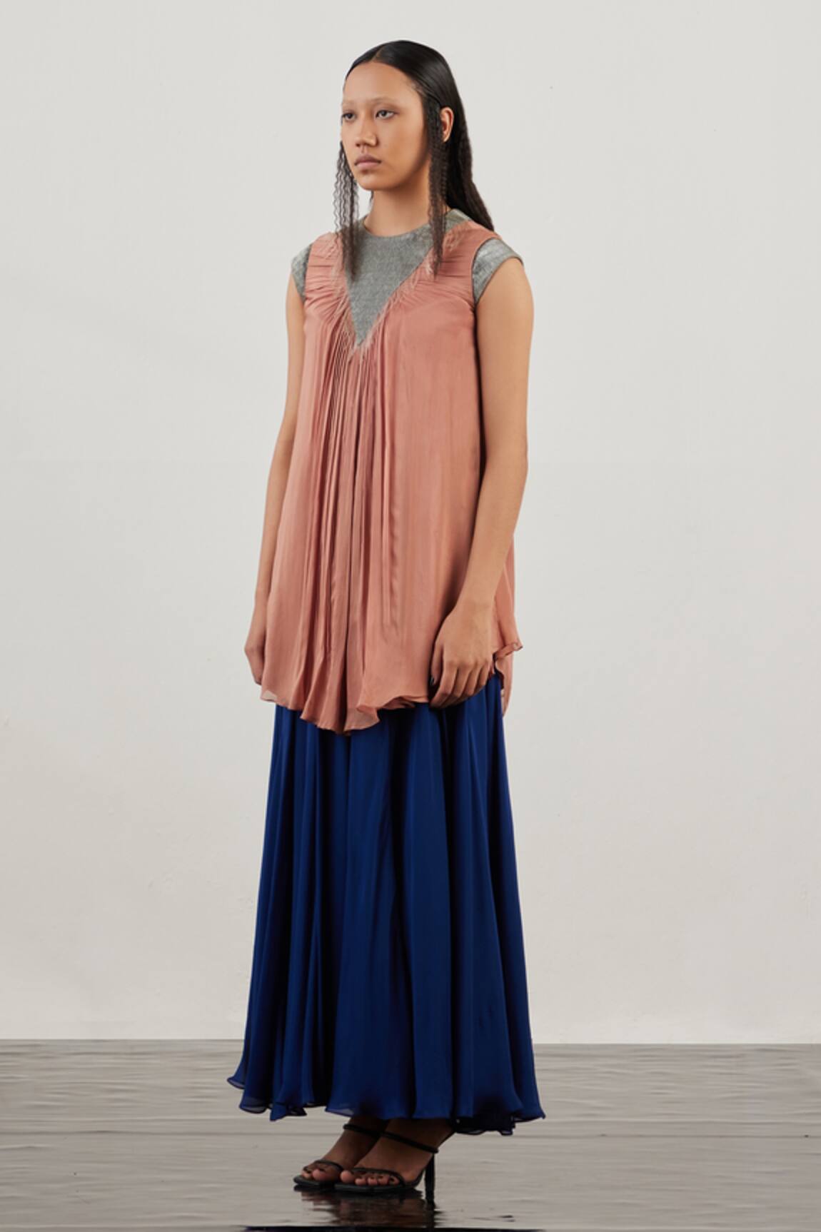 Akhl Pleated Layered Gown 
