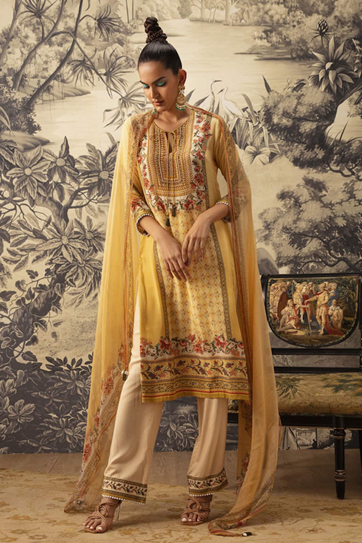 Kalista Asmee Printed Straight Kurta Set 