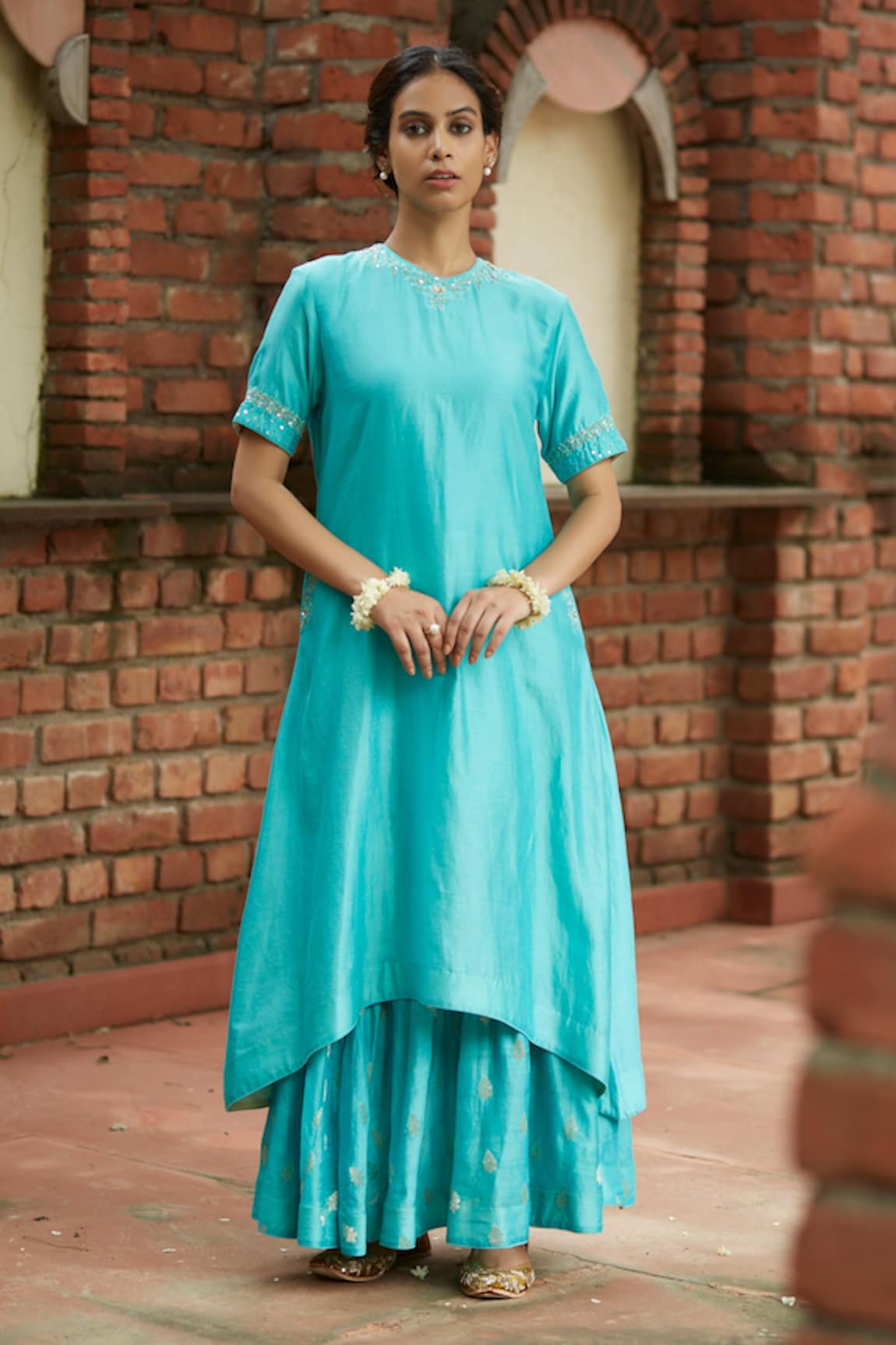 Vashisht Guru Dutt Layered Tunic & Tulip Pant Set