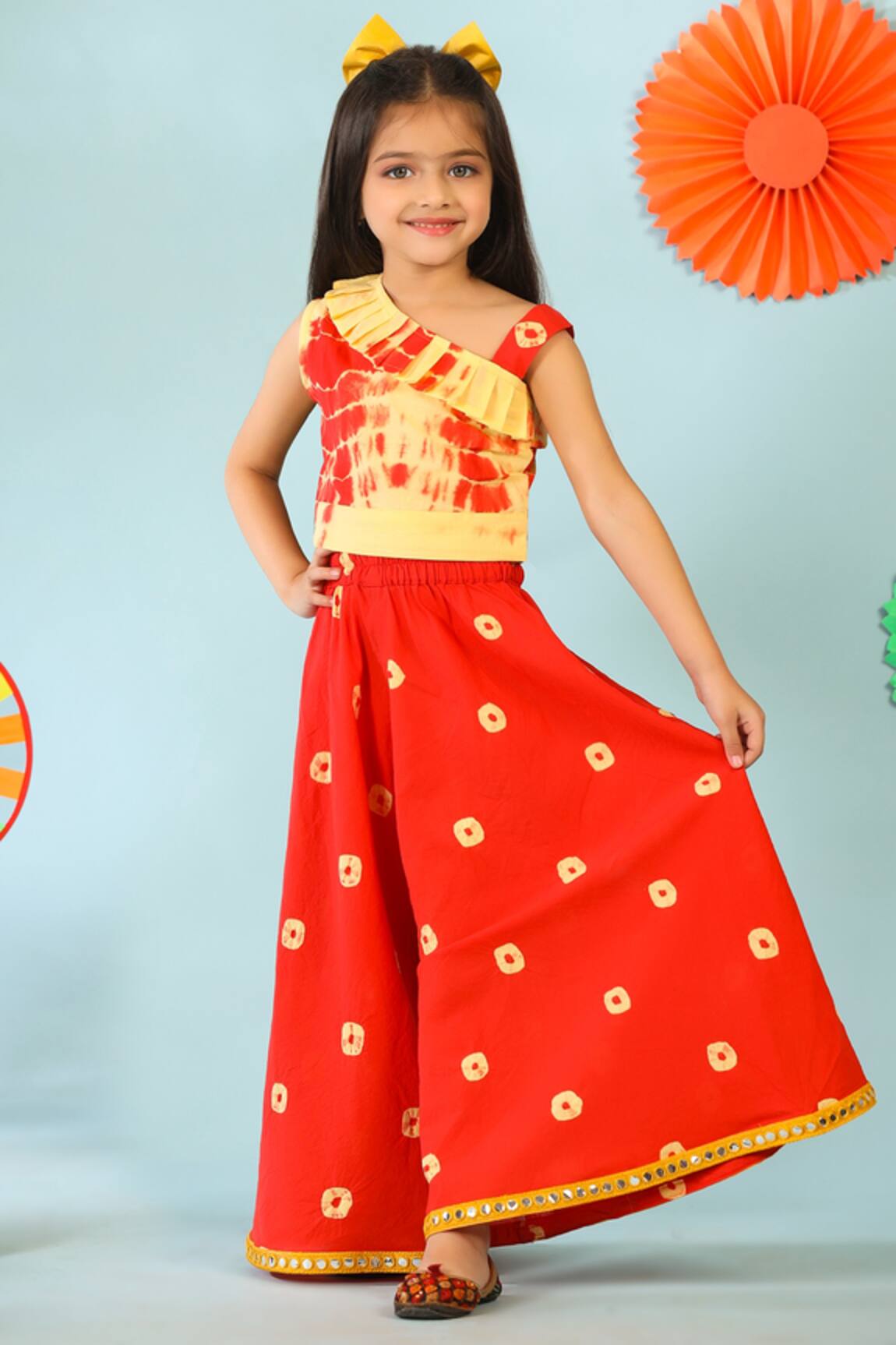 Cute Couture Shibori Print Top & Palazzo Set 