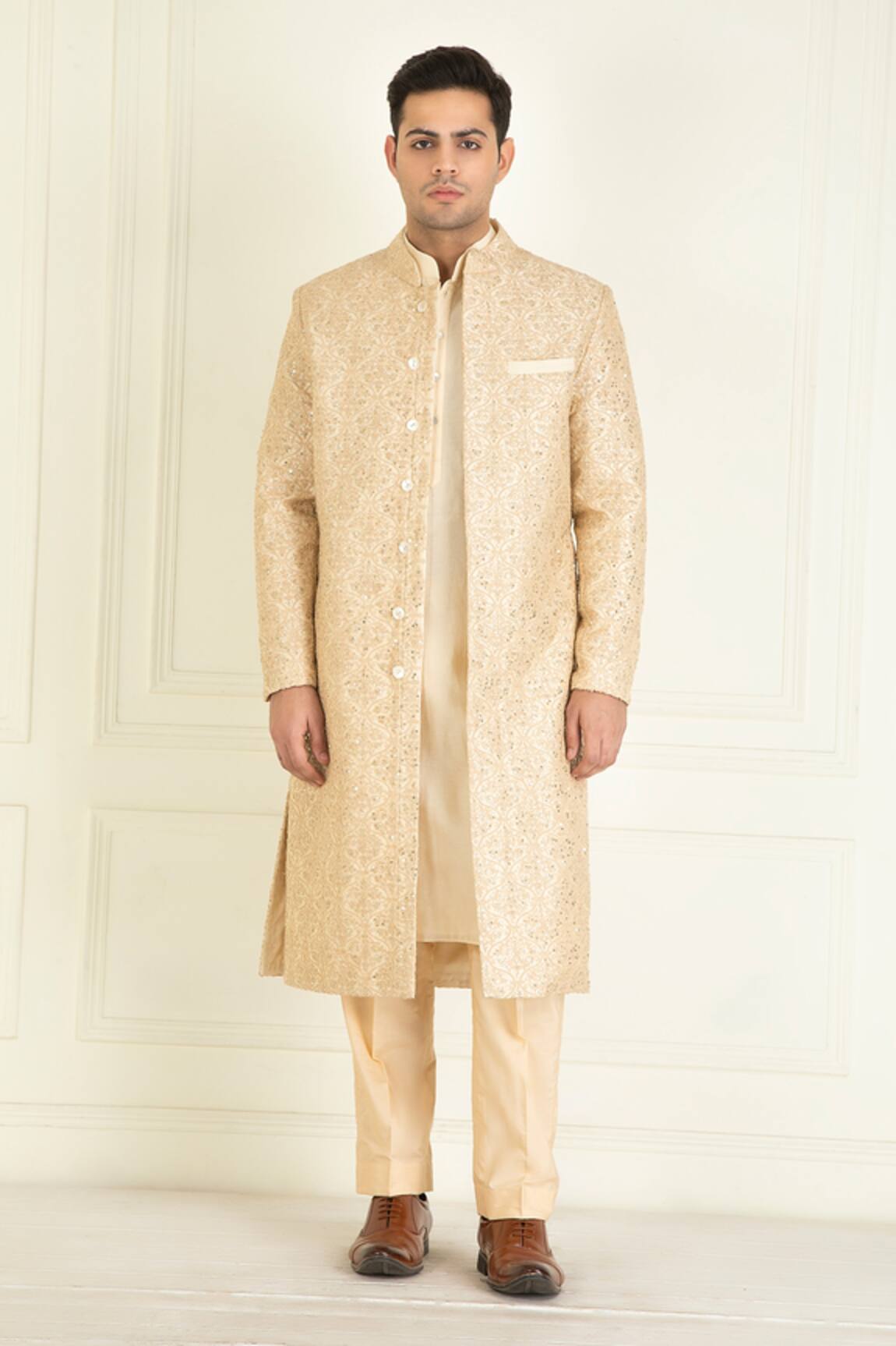 Priyanka Jain Vintage Embroidered Sherwani Kurta Set