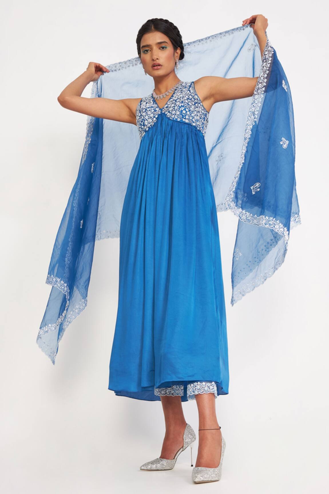 Asaga Isabella Embroidered Yoke Anarkali Set