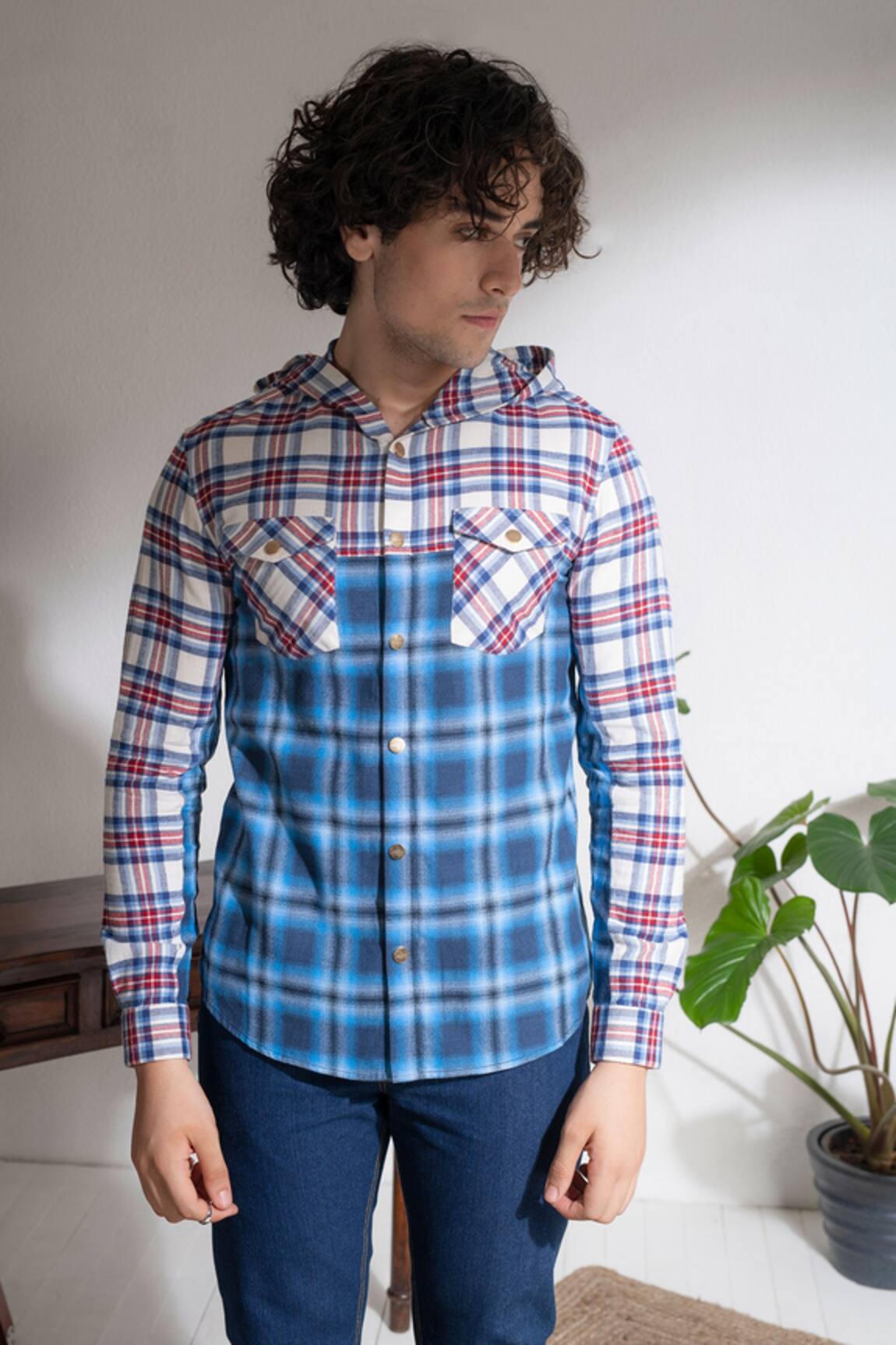 Abkasa Mixer Checkered Pattern Shirt