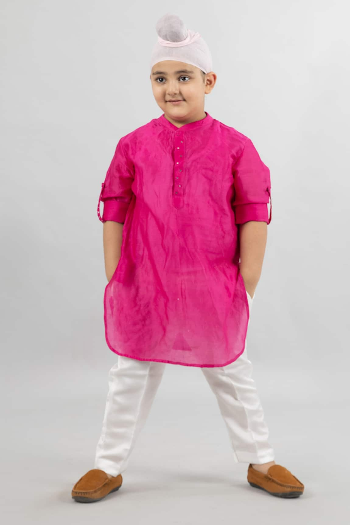 Darleen Kids Couture Band Collar Kurta