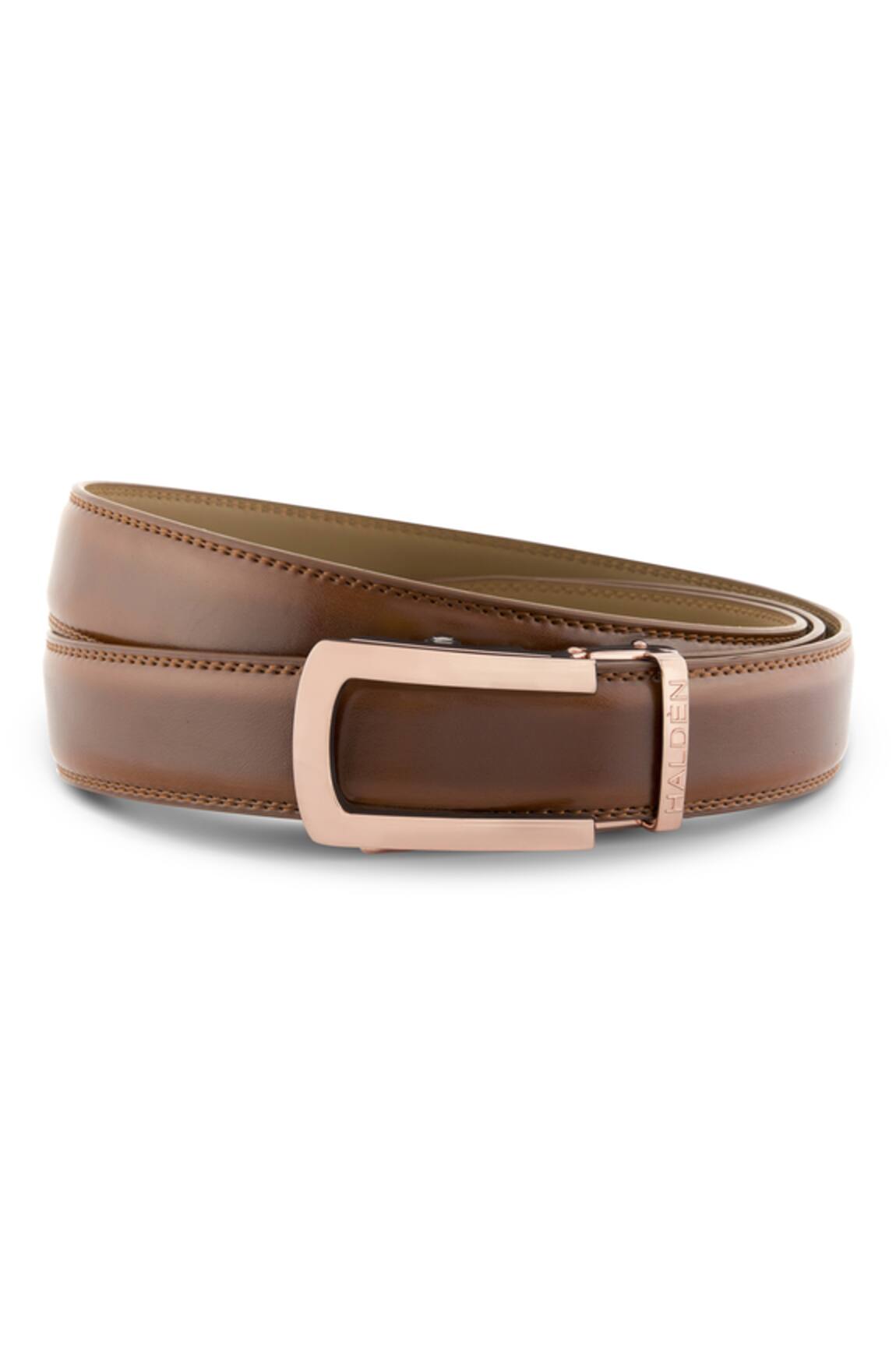 HALDÈN Leather Matte Buckle Belt