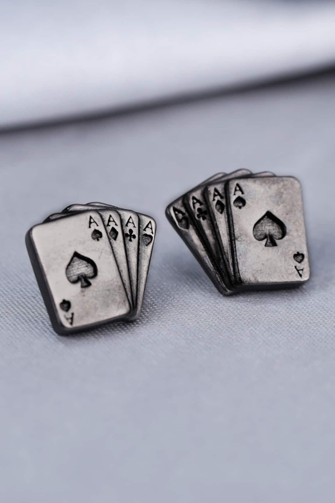 Cosa Nostraa Aces Rule Brass Collar Tips