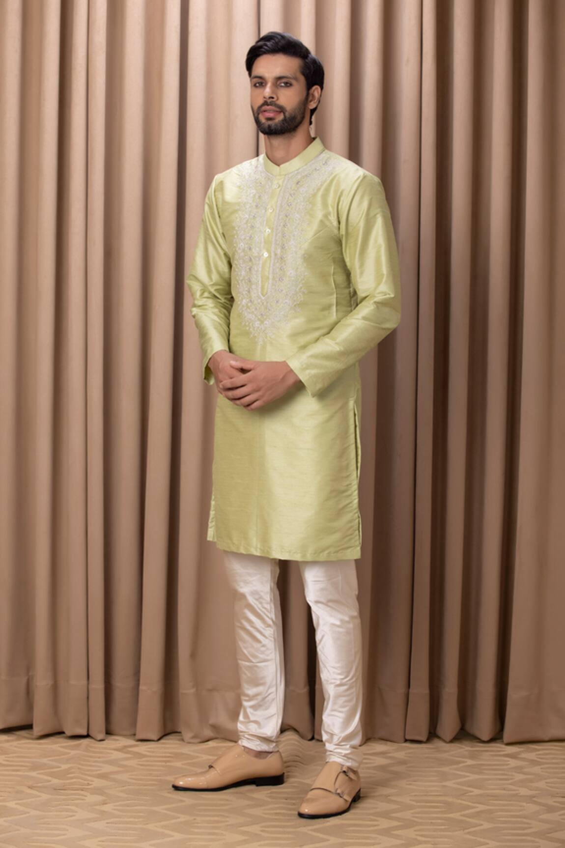 Ankit V Kapoor Vahid Yoke Embroidered Kurta Set