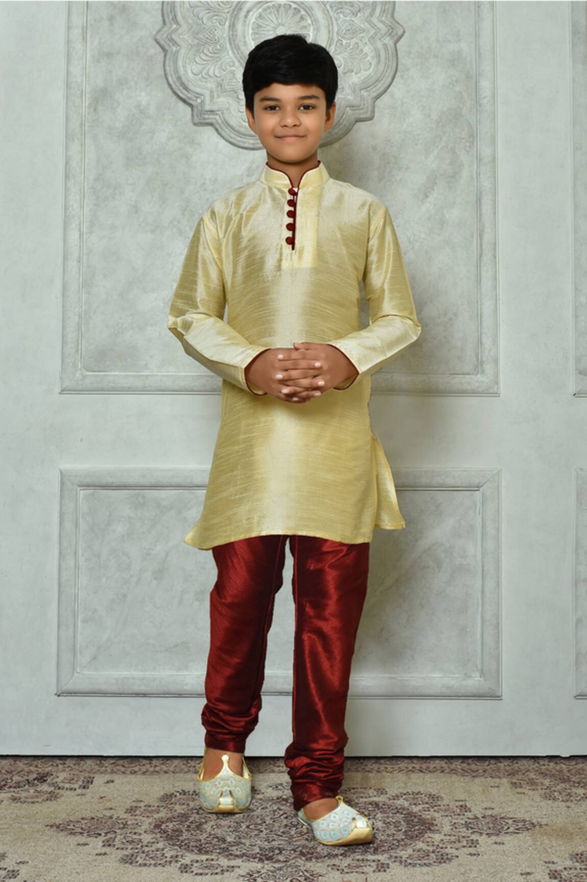 Petite Pomme Straight Kurta & Churidar Set
