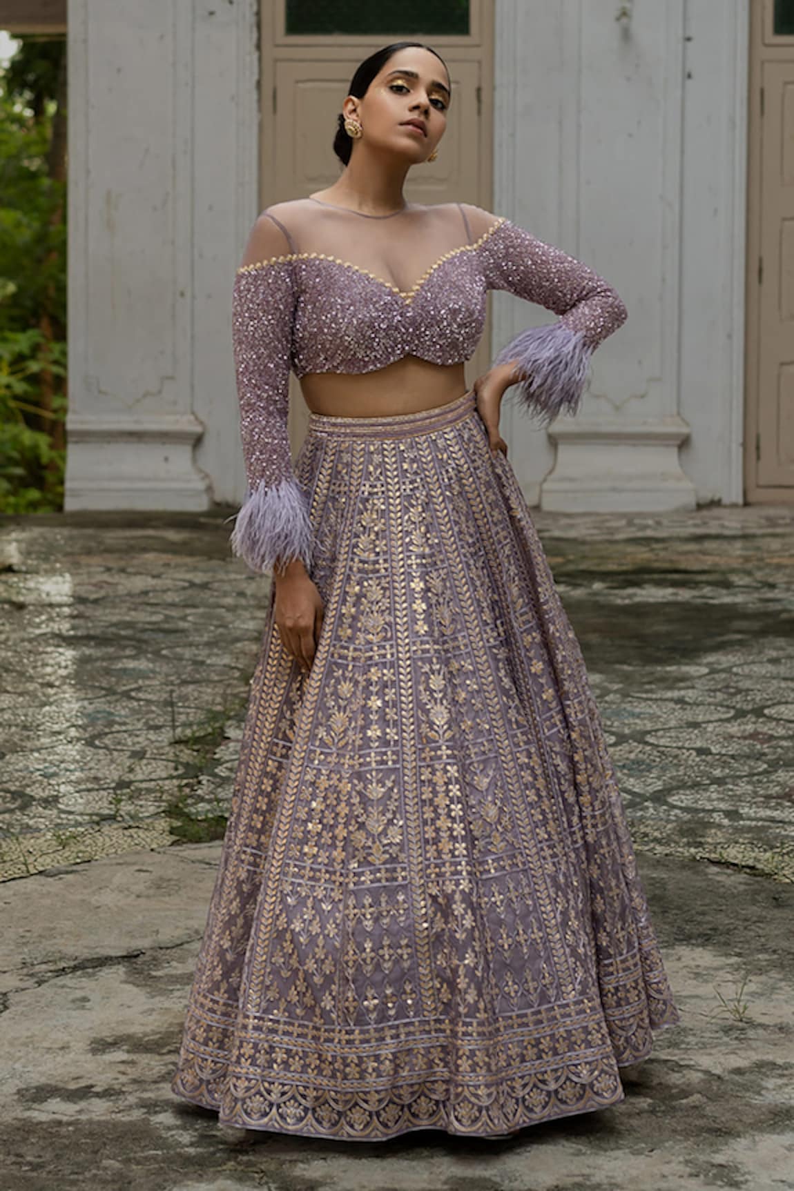 Amrin khan Embroidered Lehenga Set