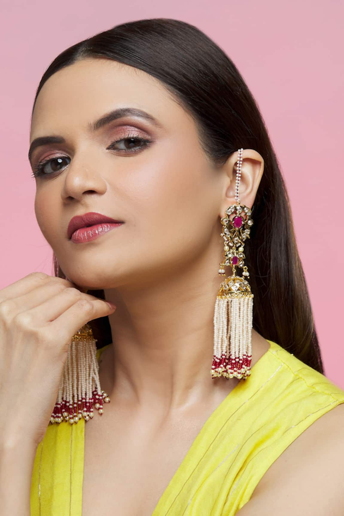 Kiara Kundan Embellished Jhumkas