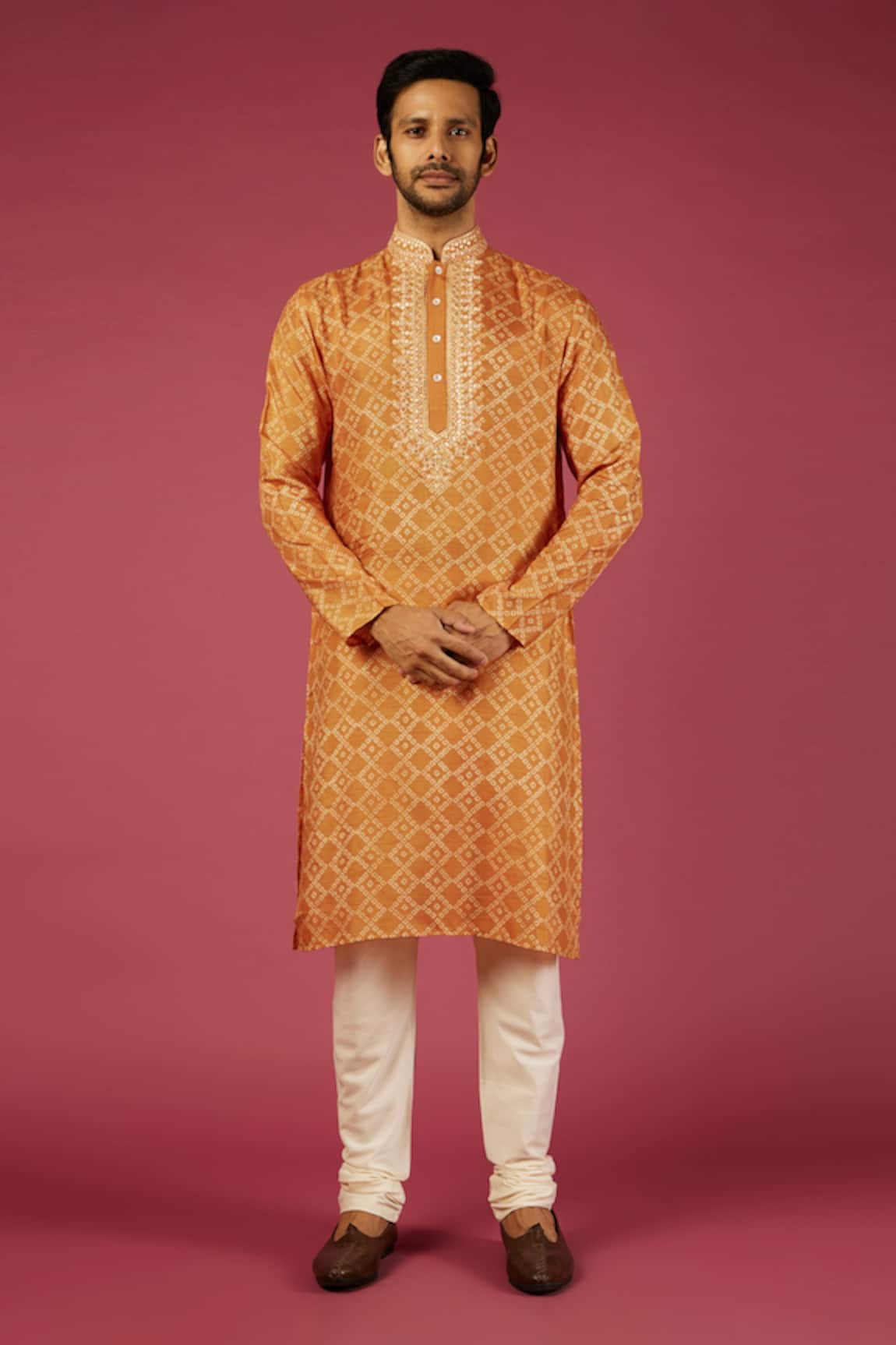 Krishna Mehta Bandhani Print Kurta Set 