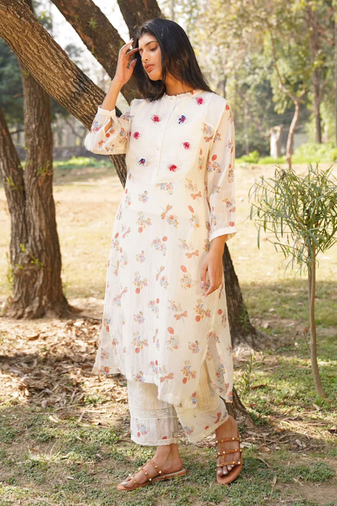 Dhaari Kantha Embroidered Dress