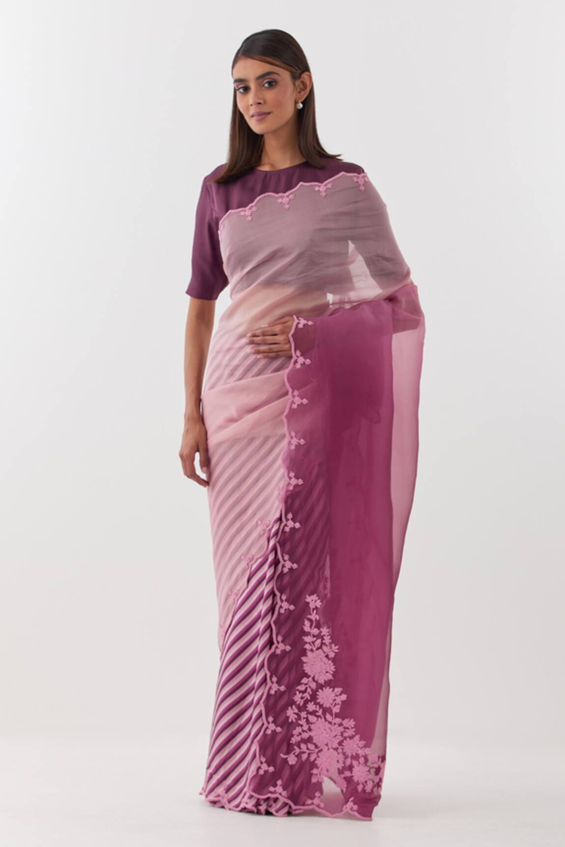 Amisha Kothari Suman Printed Half & Half Saree