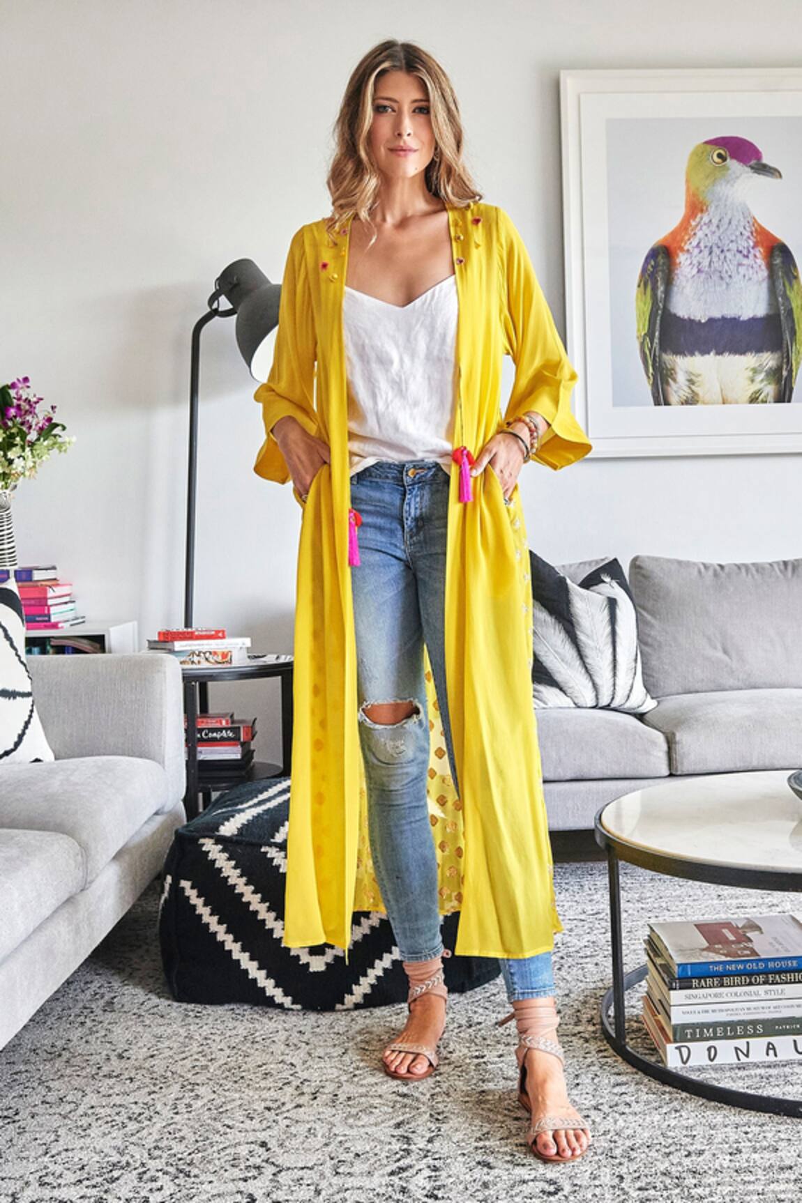 Style Junkiie Two-Tone Kimono Duster