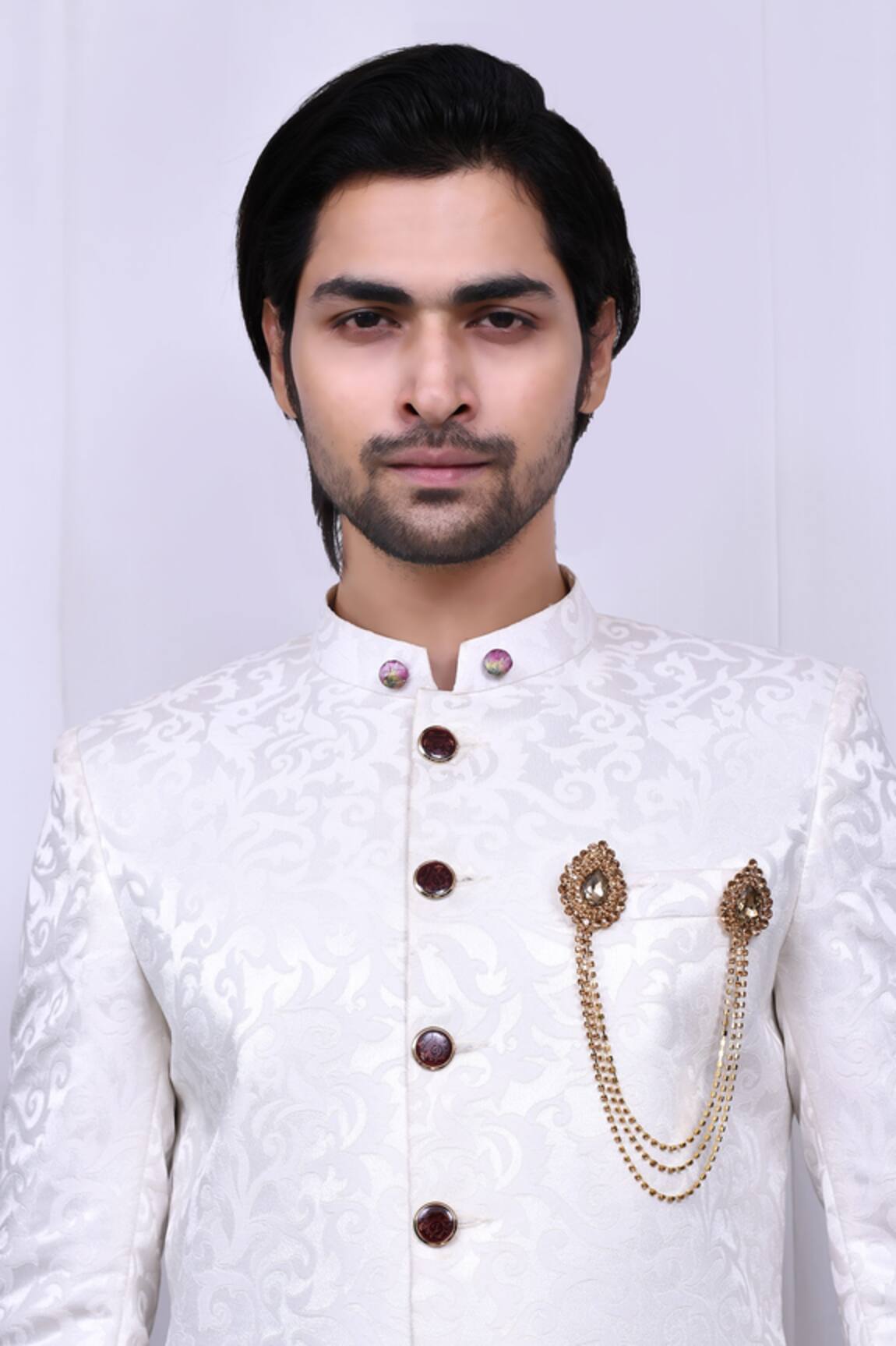 Nazaakat by Samara Singh Stone Embellished Brooch