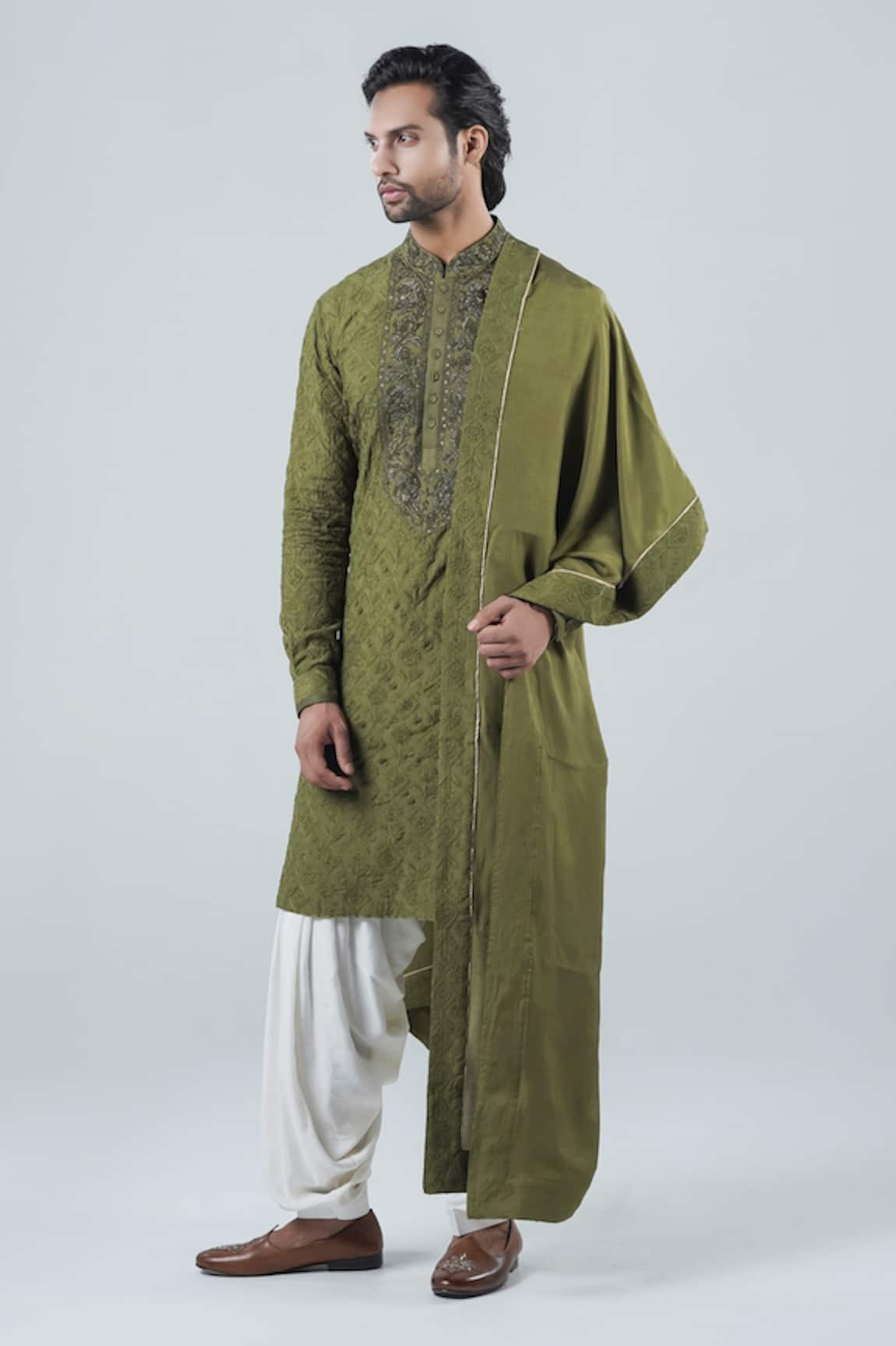 Punit Arora Thread Work Embroidered Kurta Set