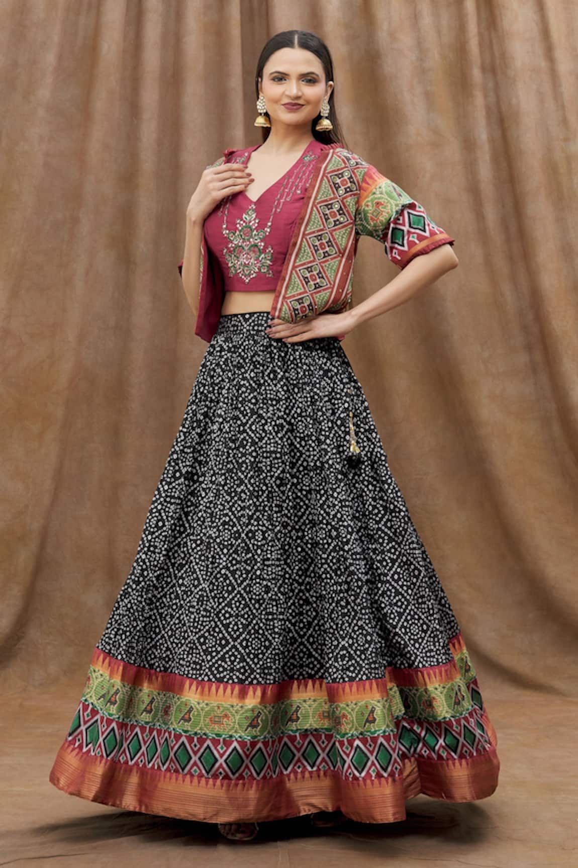 Aryavir Malhotra Printed Jacket & Skirt Set