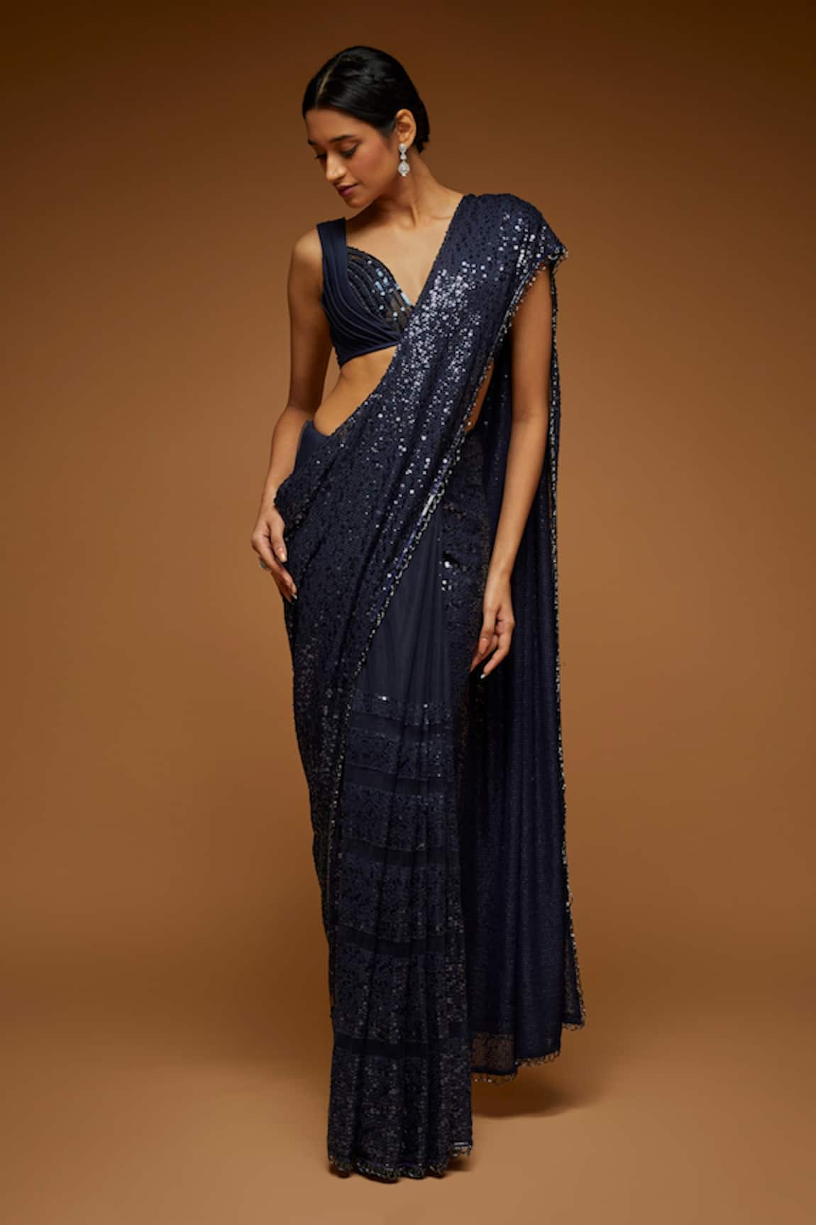 Neeta Lulla Nia Sequin Embellished Saree With Blouse