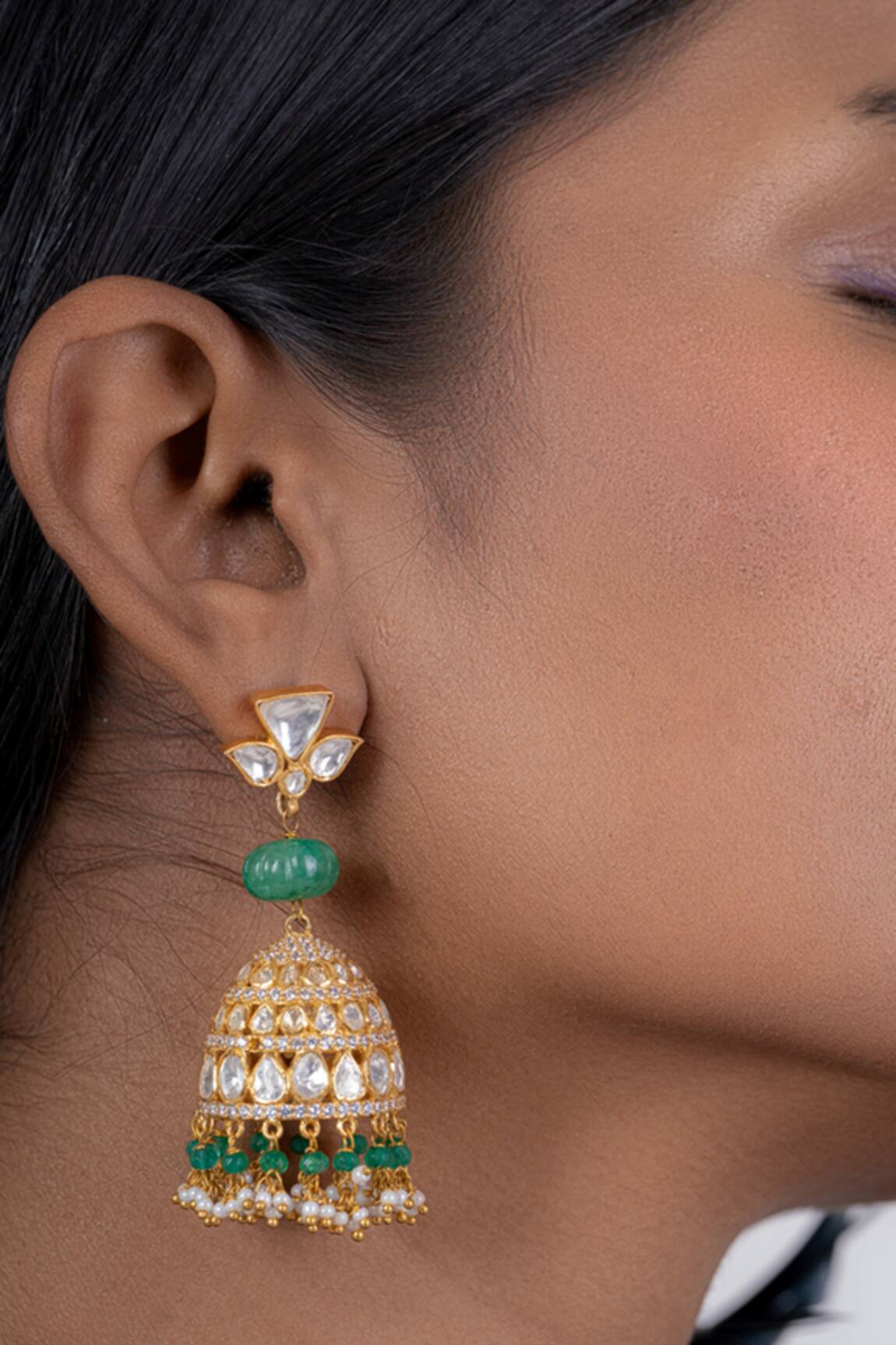 Osvag India Flower Shaped Jhumkas