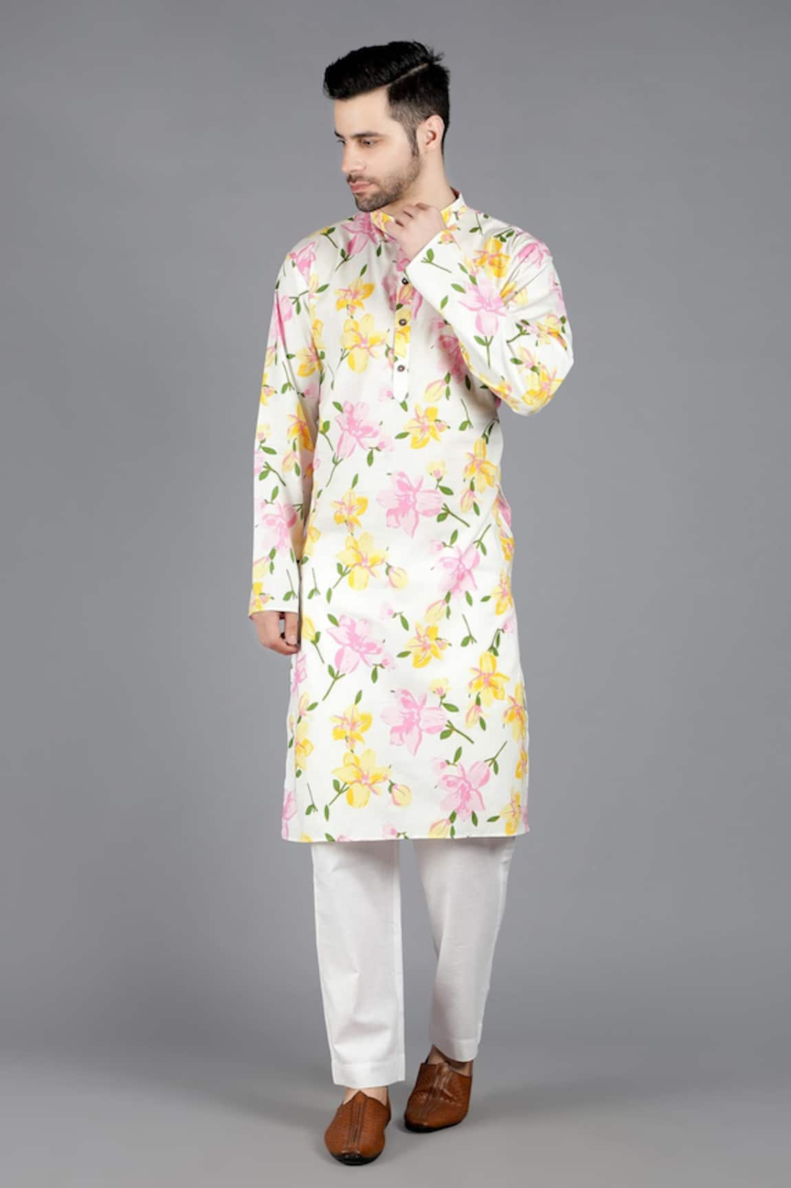 Kalp Altair Vintage Floral Print Kurta