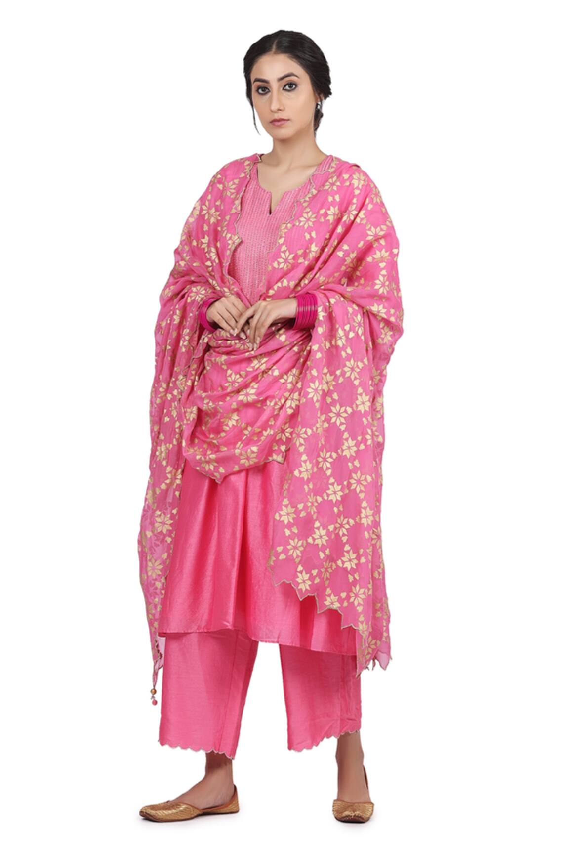 Seema Nanda Jheel Pintuck Kurta Set 