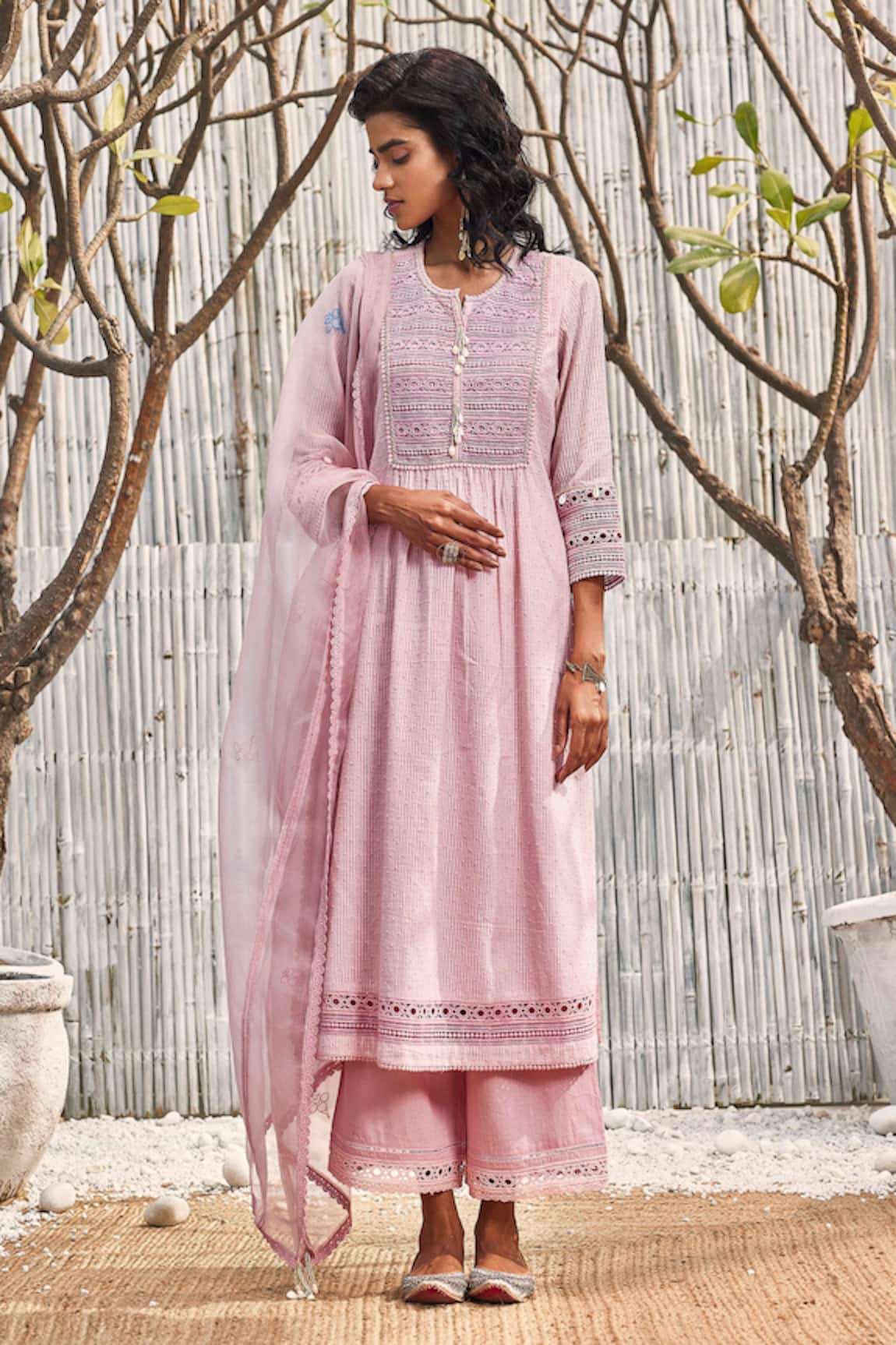 Buy Pink Embroidered Kurti Online - RK India Store View