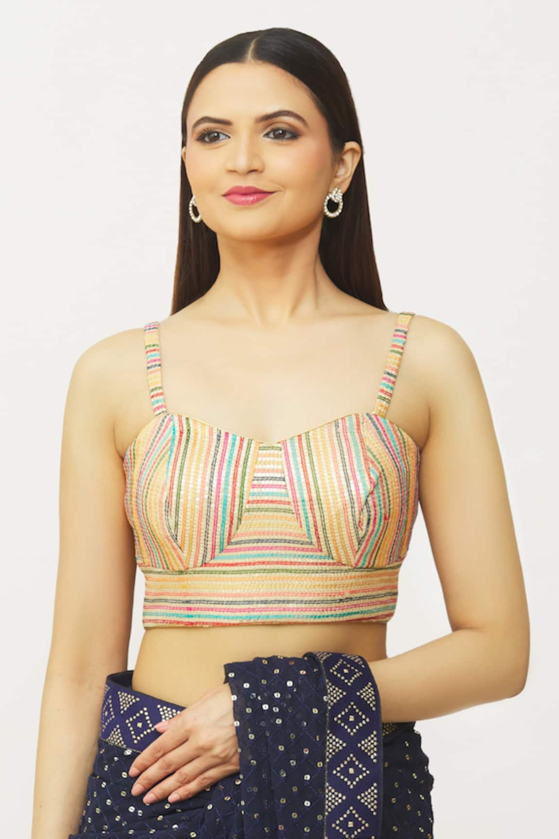 Samyukta Singhania Sequin Work Sleeveless Blouse 