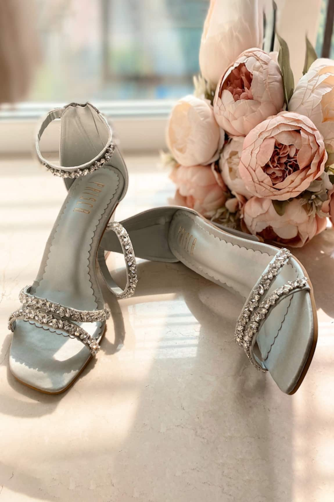 House of Prisca Victoria Stone Embellished Heels