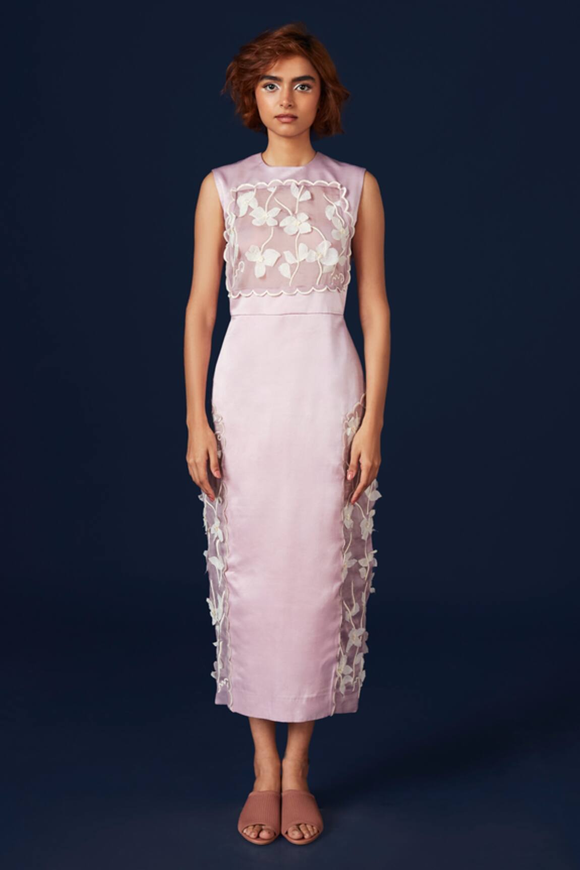 Archana Rao Embroidered Midi Dress