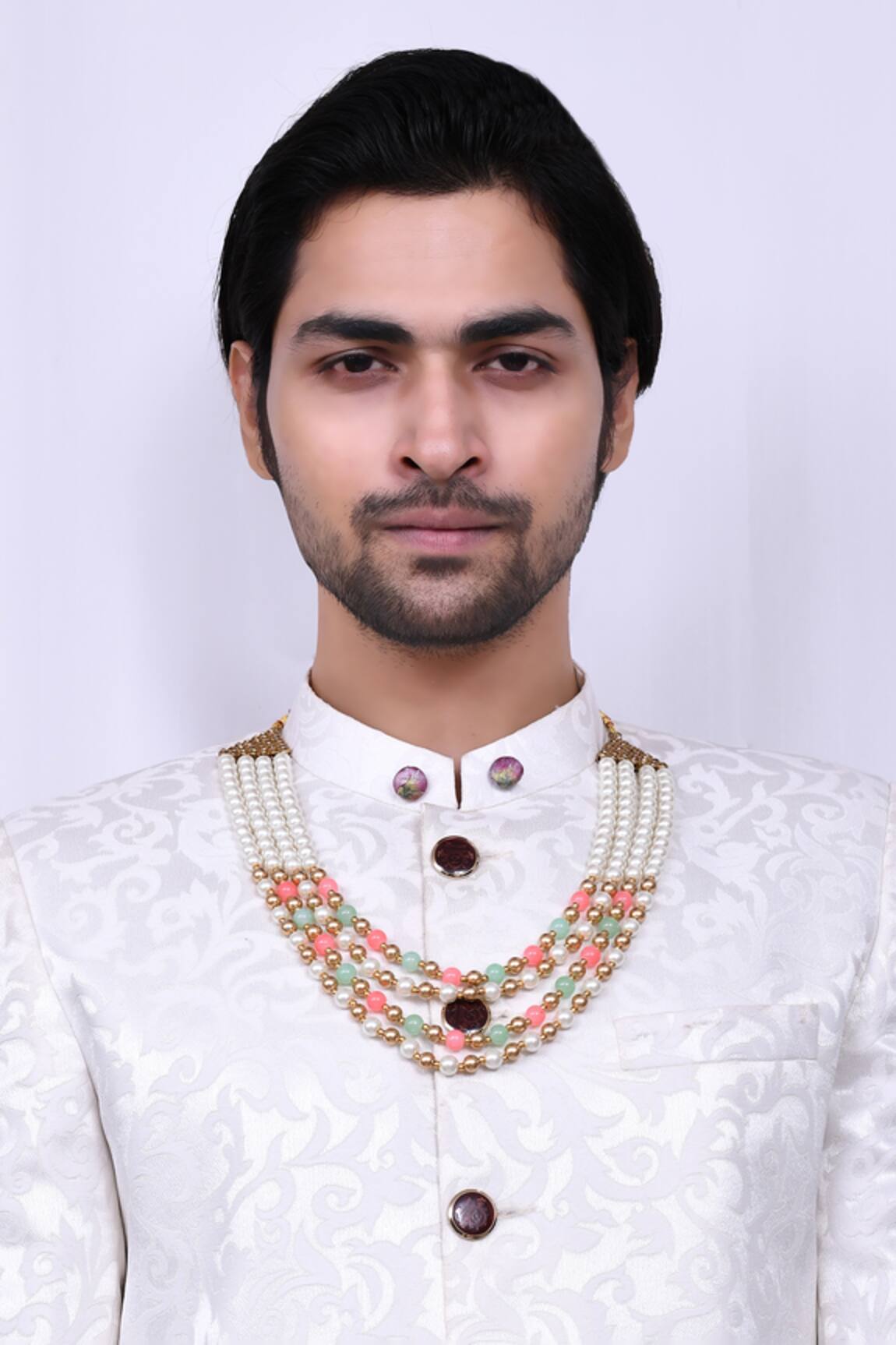 Nazaakat by Samara Singh Tiered Beaded Mala