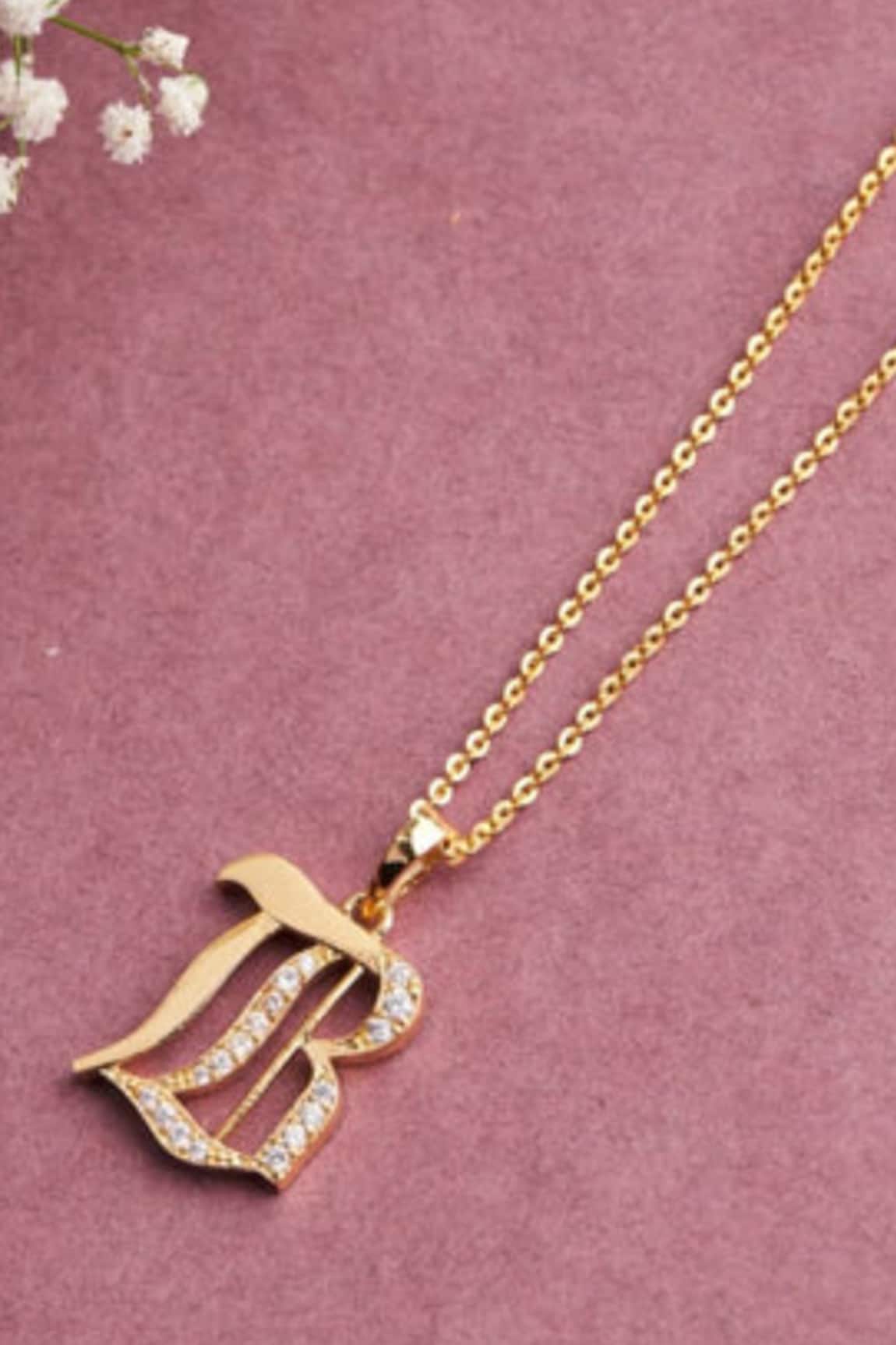 Mozaati B - Roman Initial Pendant Necklace