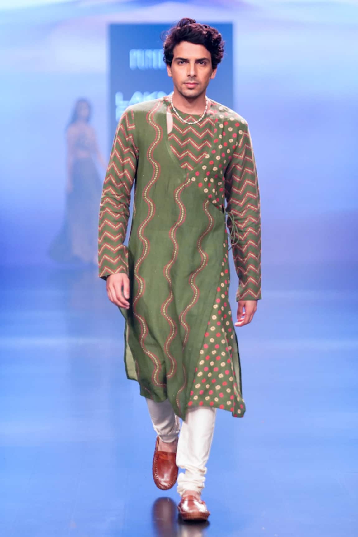 Punit Balana Bandhani Print Angarkha Kurta Set