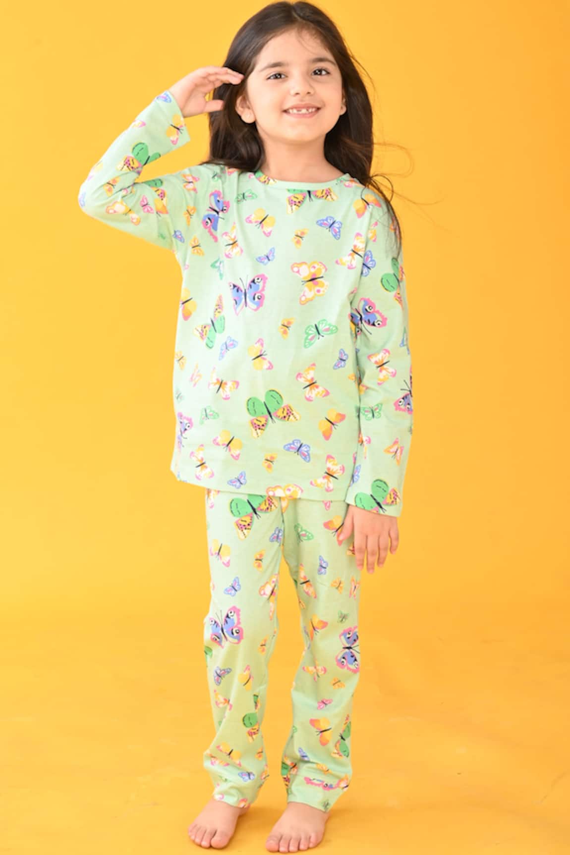 Anthrilo Butterfly Print T-Shirt & Pyjama Set