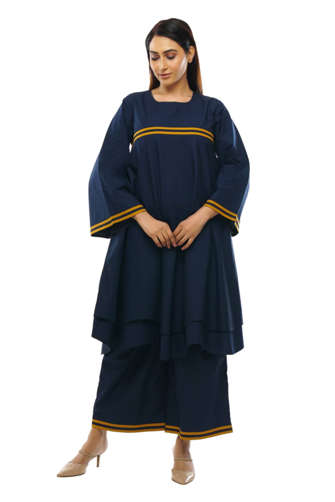 Khat Double Layered Cotton Dress & Pant Set