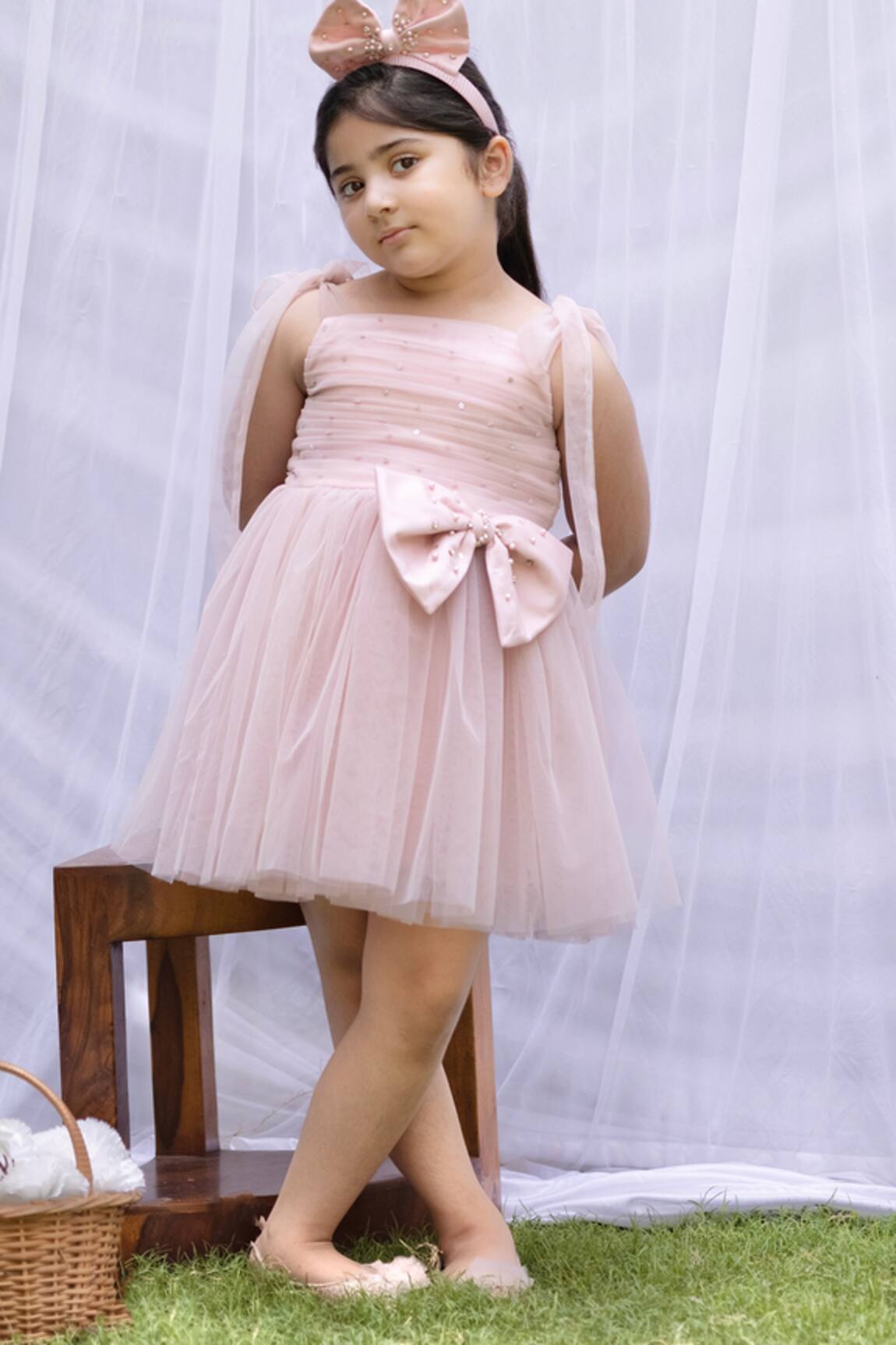 Darleen Kids Couture Amaya Embellished Bow Dress 