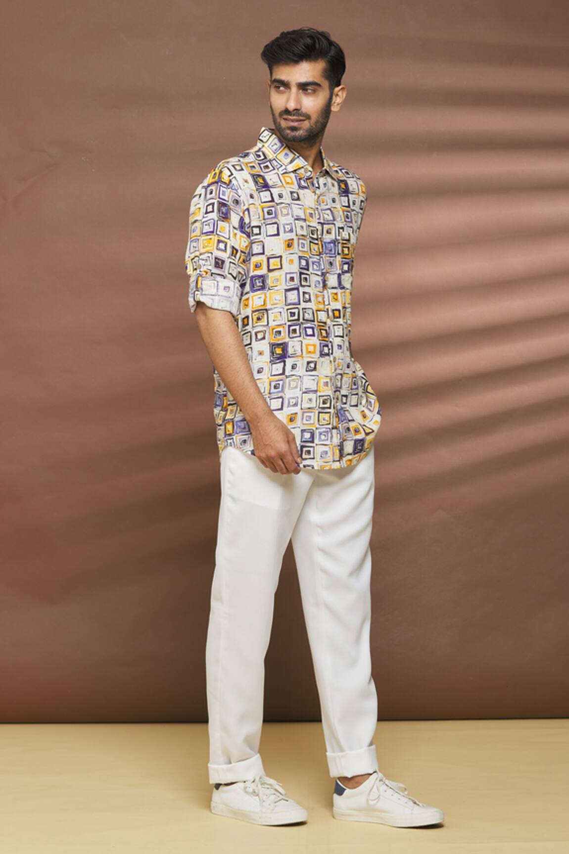 Linen Bloom Linen Window Print Shirt