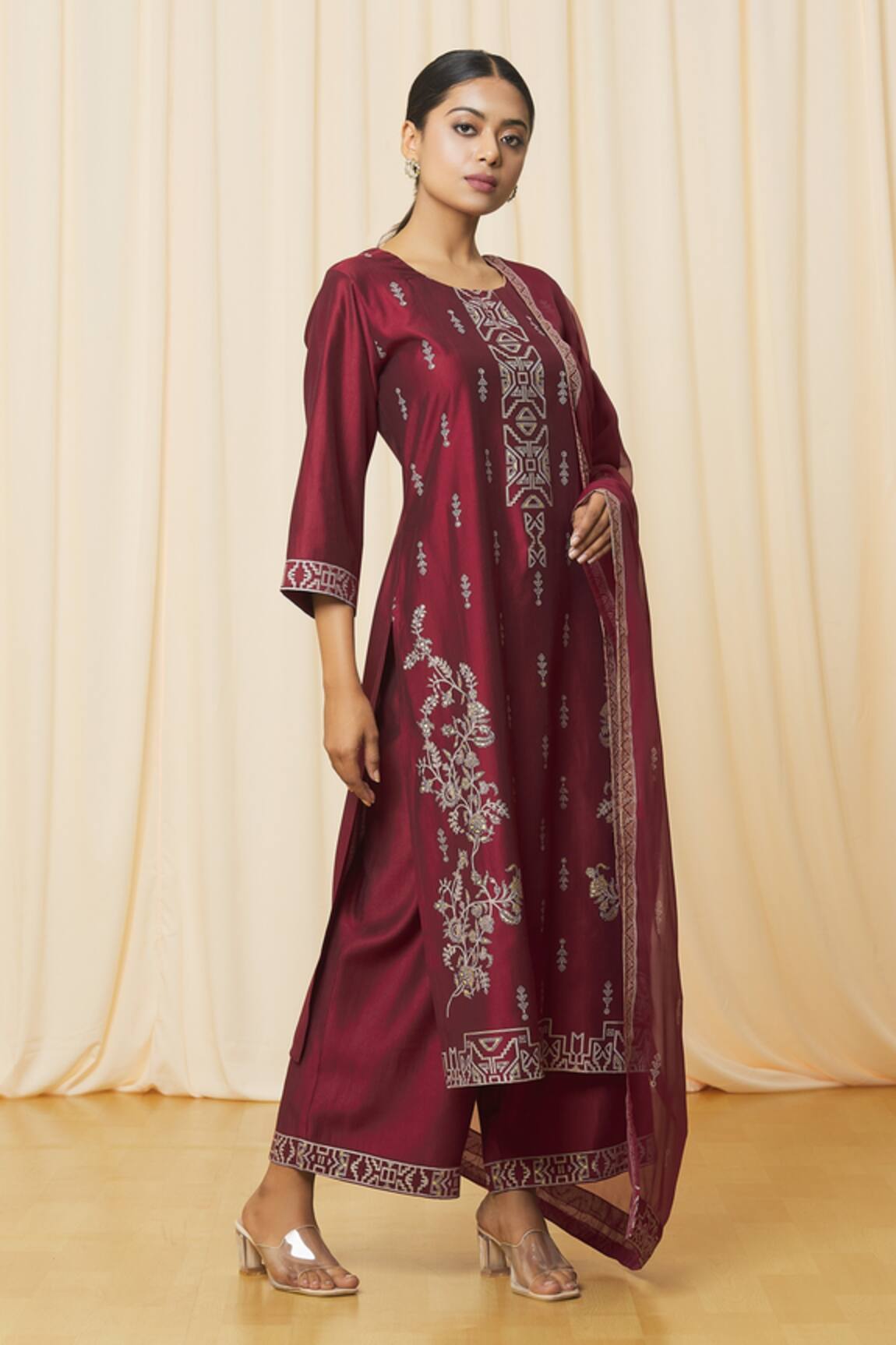Khwaab by Sanjana Lakhani Geometric Print Kurta Pant Set
