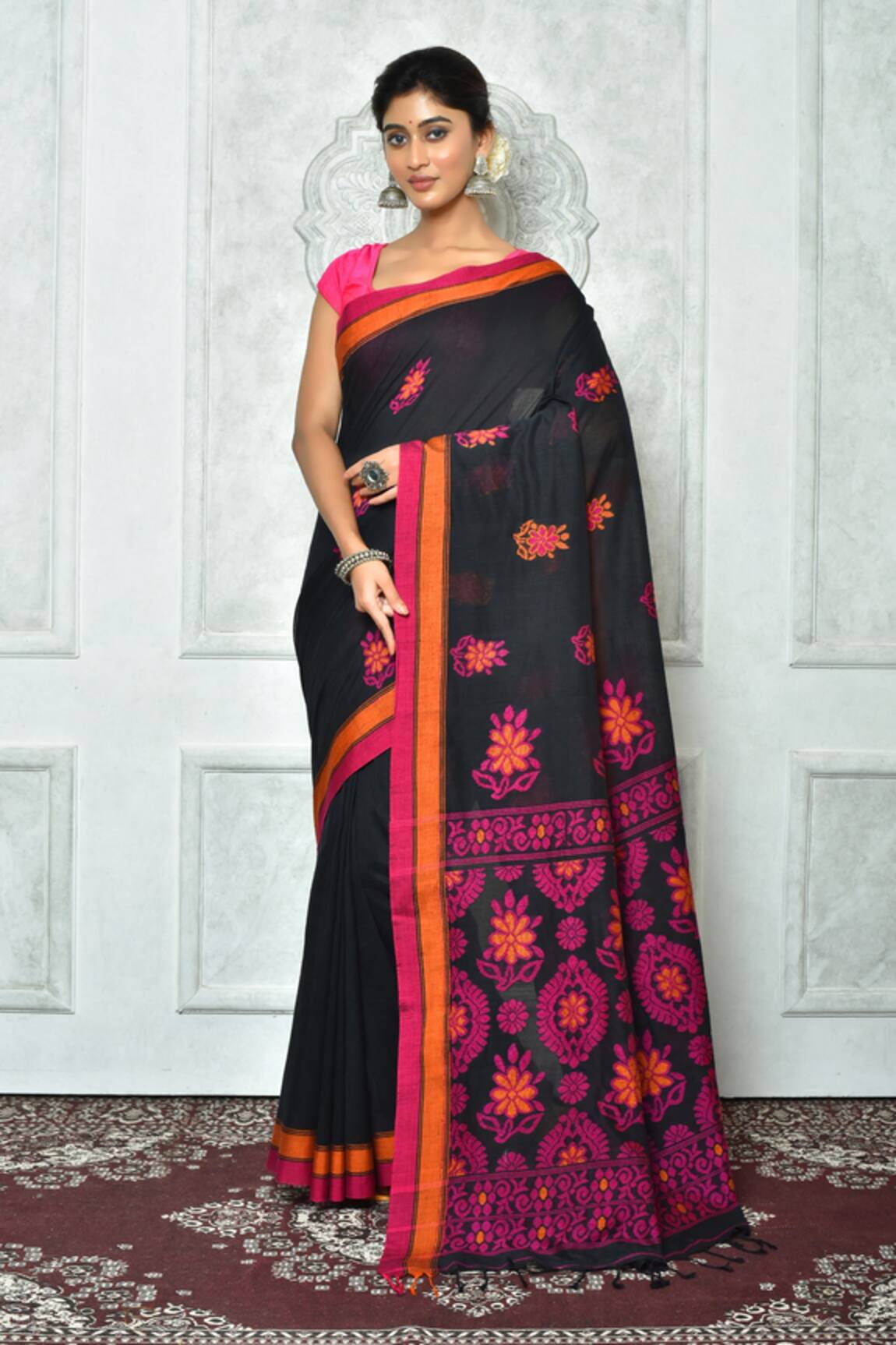 Samyukta Singhania Cotton Botanical Woven Saree