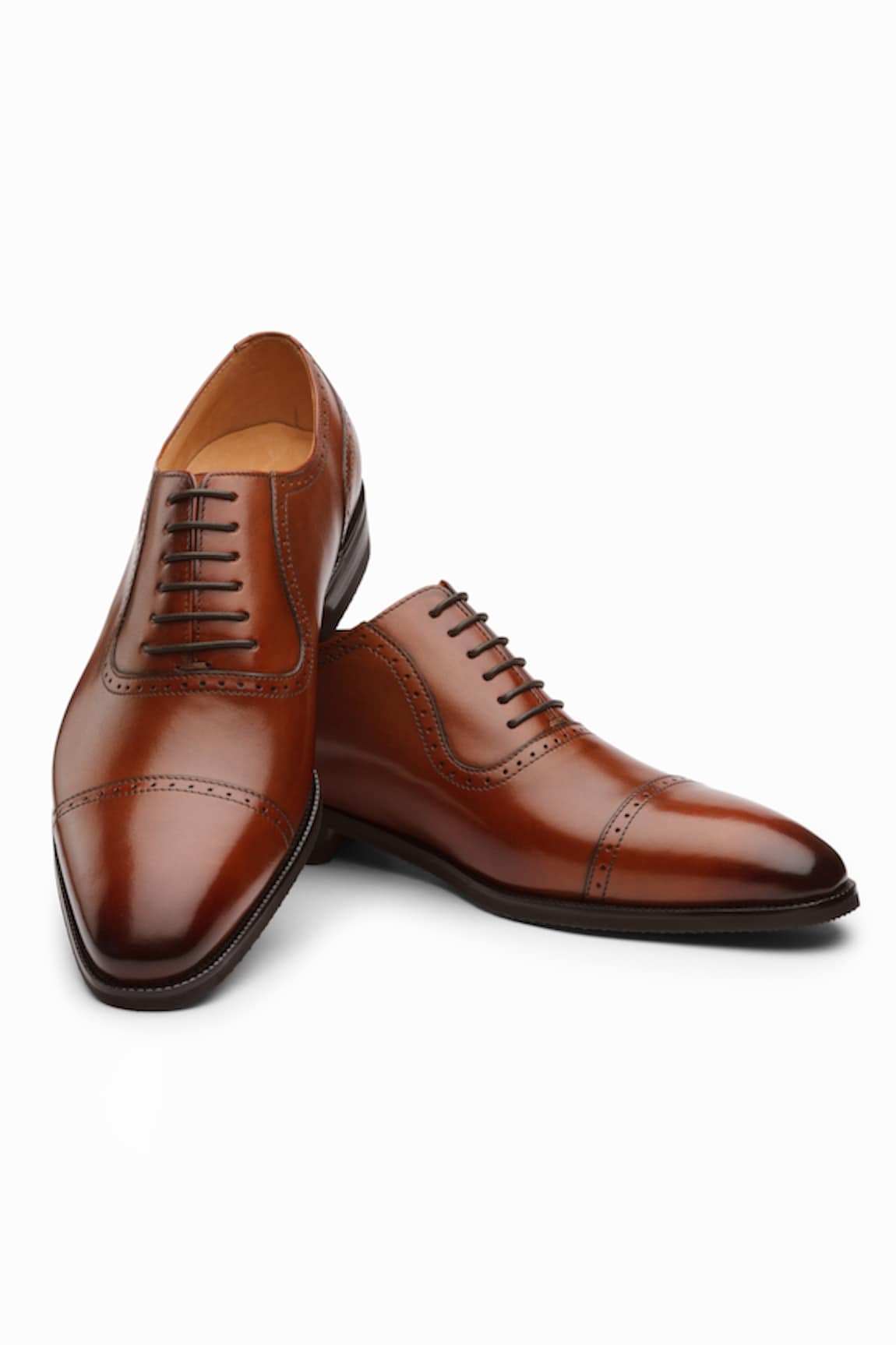 dapper Shoes Handcrafted Brogue Oxford Leather Shoes