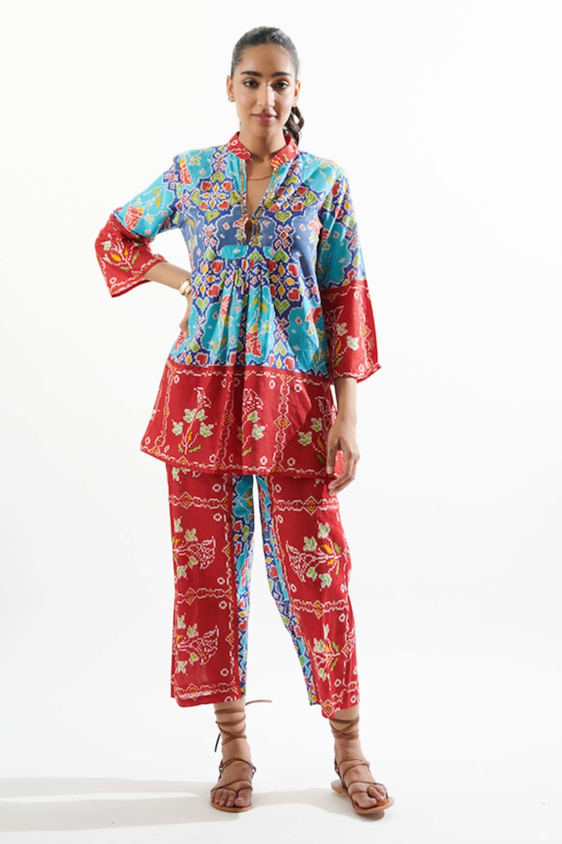 Cin Cin Ruhaani Cotton Printed Top & Pant Set