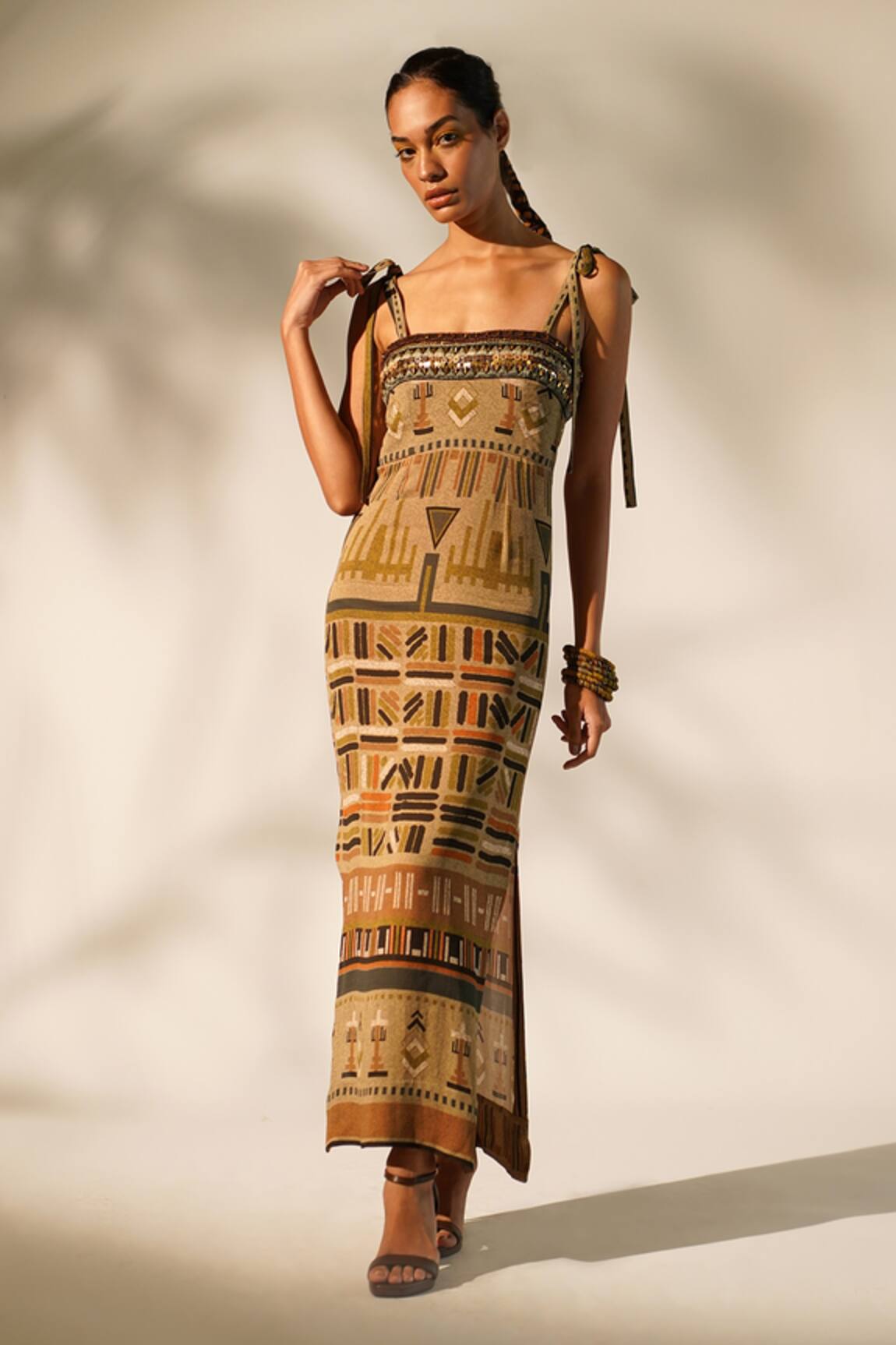 Nikita Mhaisalkar Aztec Print Tube Dress 